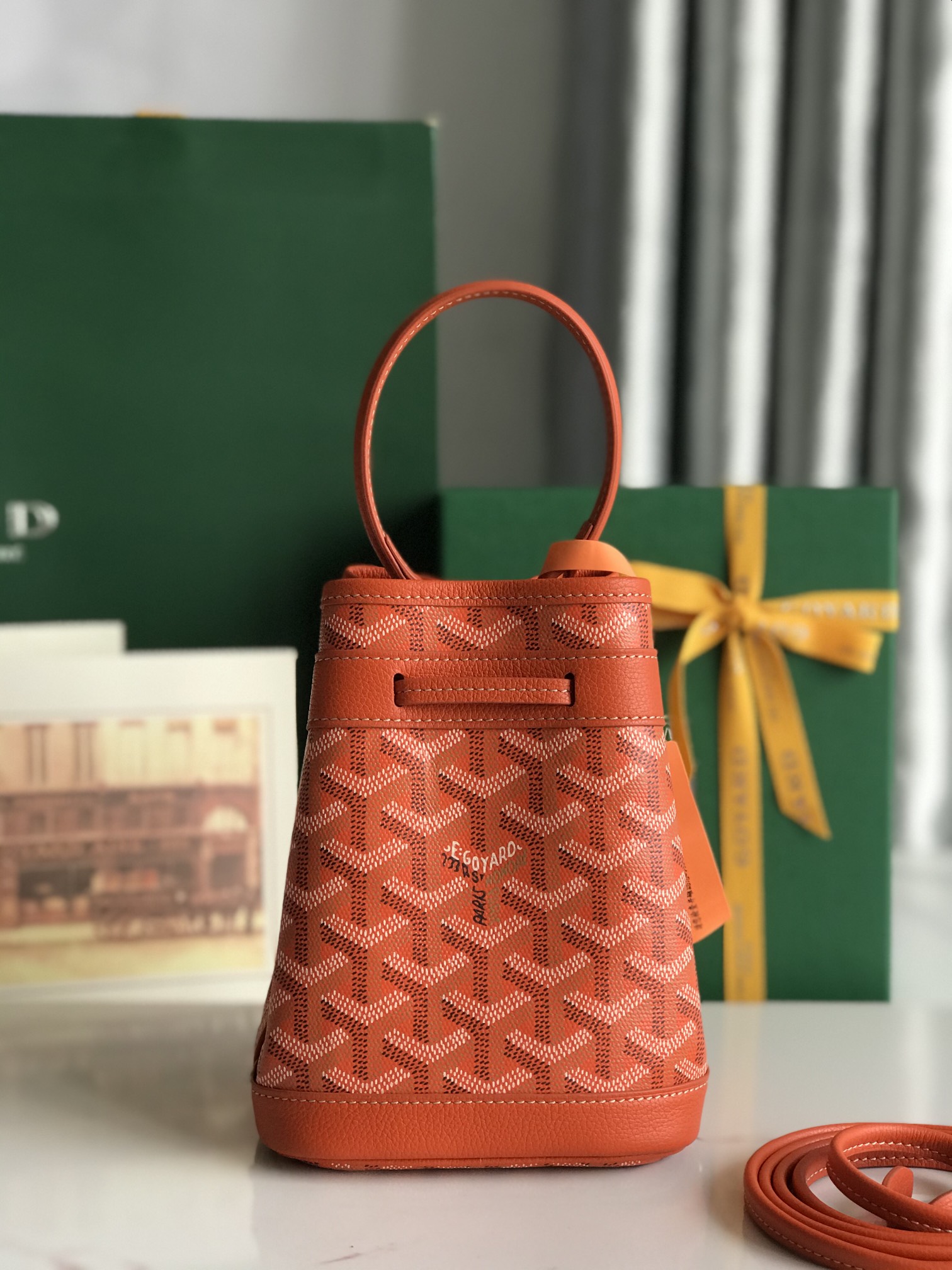 Goyard Petit Flot Mini bucket Bag Orange