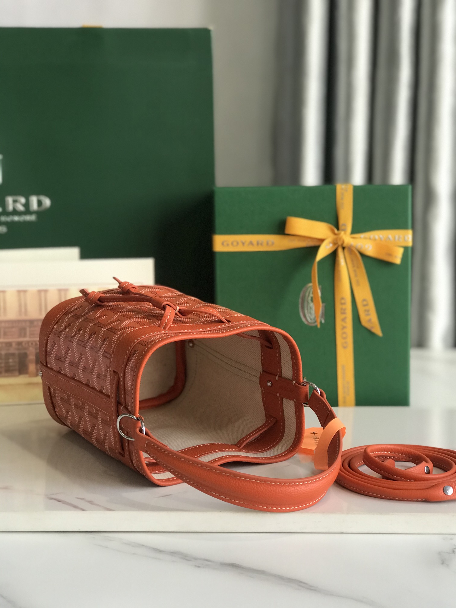 Goyard Petit Flot Mini bucket Bag Orange