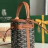 GOYARD Goyardine Petit Flot Mini Bucket Bag Black Gold