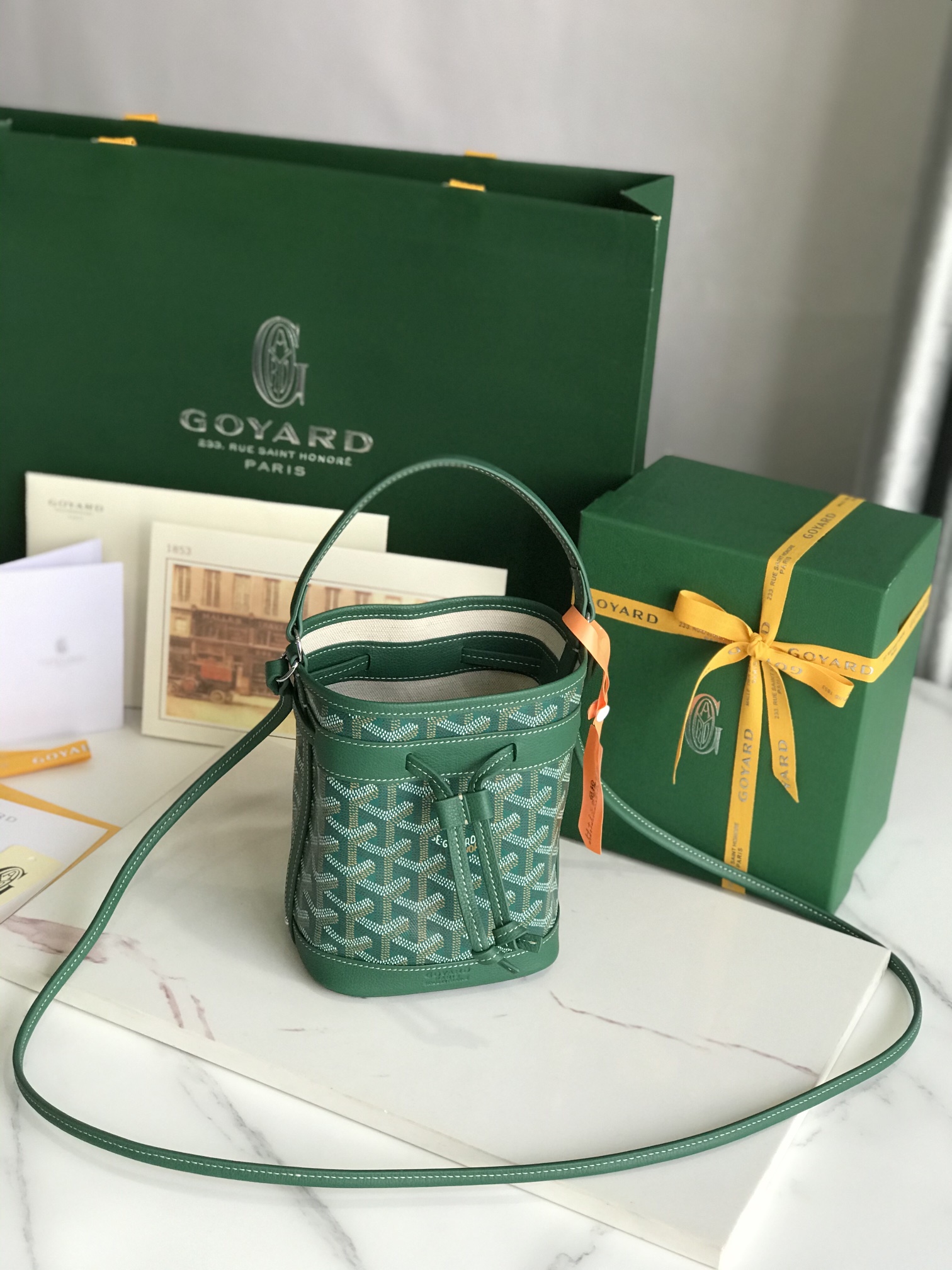 Goyard Petit Flot Mini bucket Bag Green