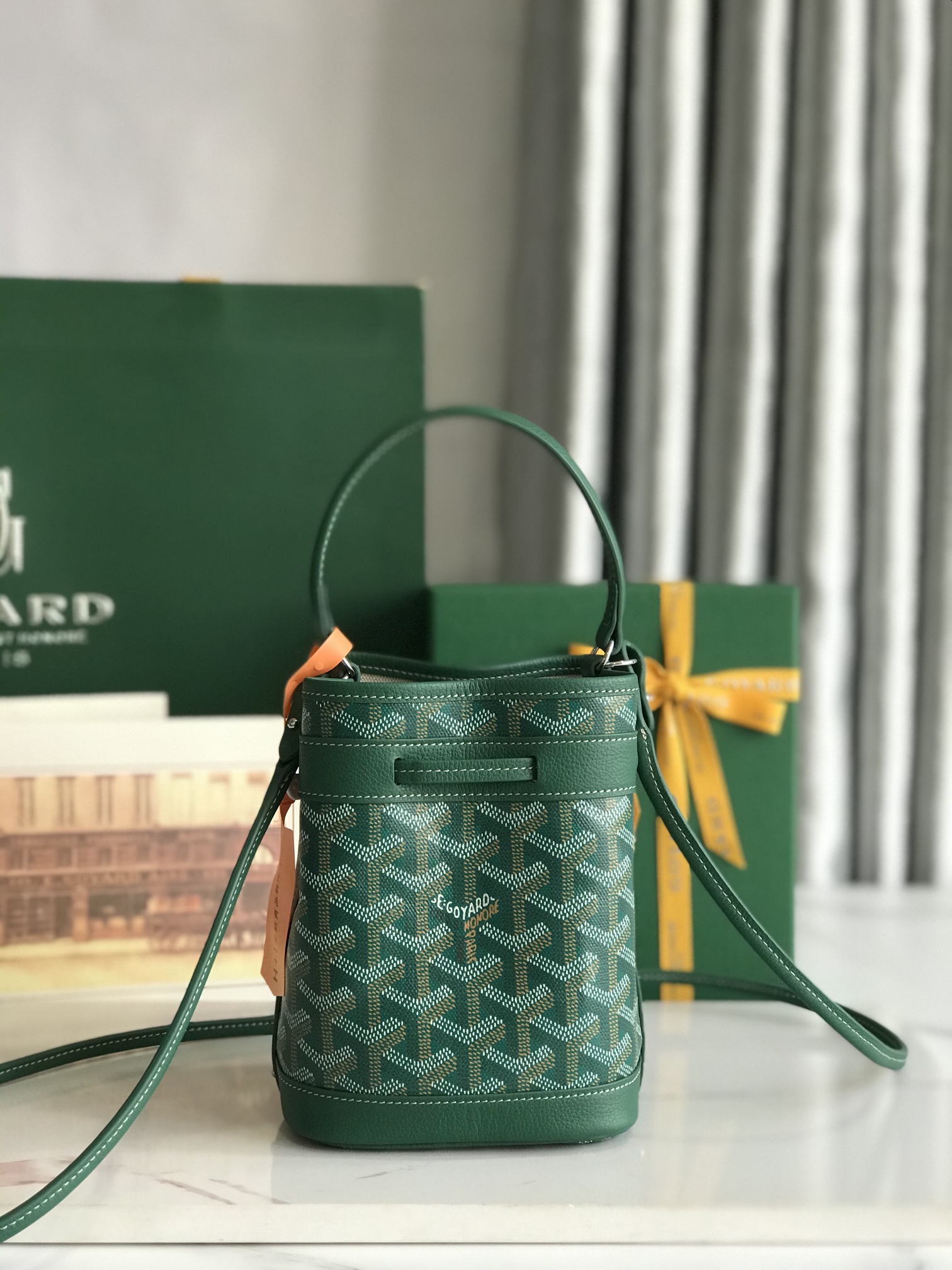 Goyard Petit Flot Mini bucket Bag Green