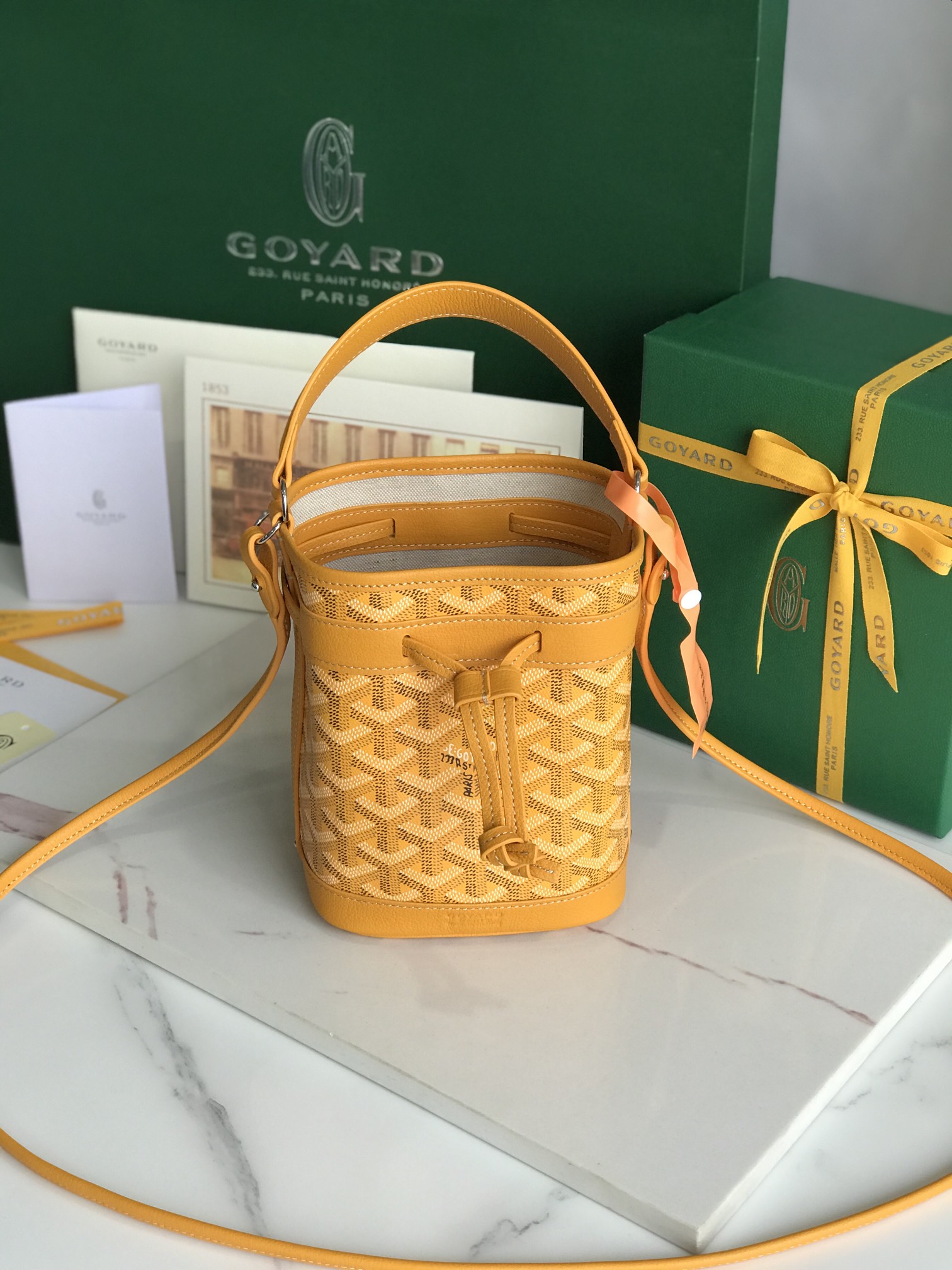 Goyard Petit Flot Mini bucket Bag yellow