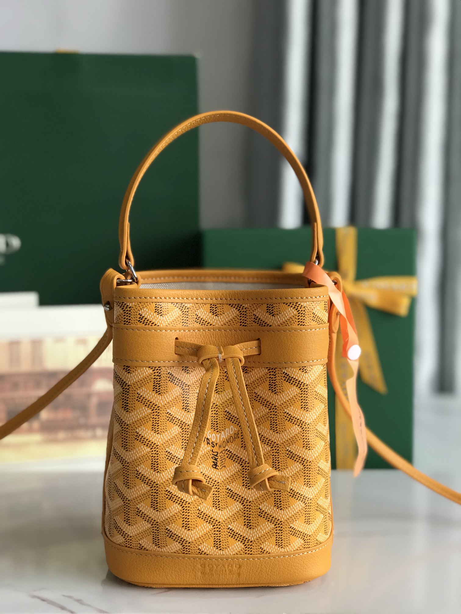 Goyard Petit Flot Mini bucket Bag yellow