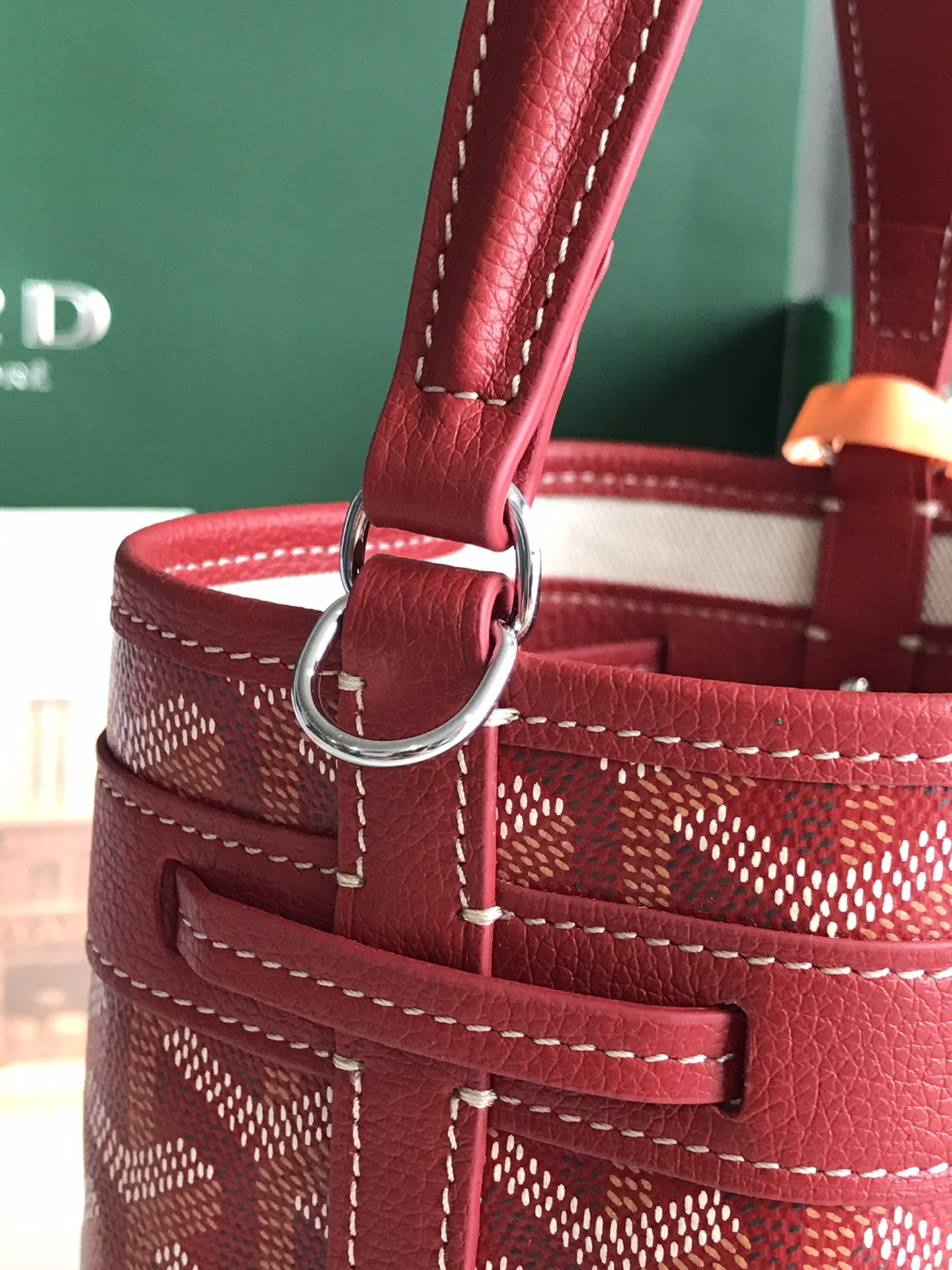 Goyard Petit Flot - Red Goyardine Palladium Hardware