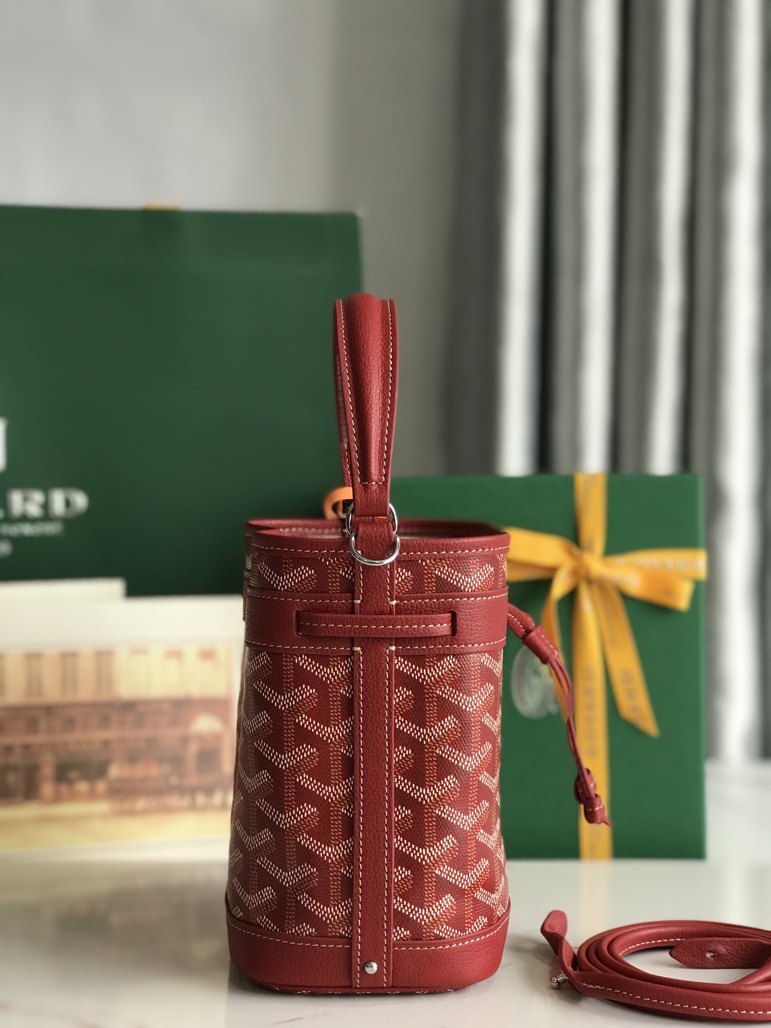 Goyard Petit Flot - Red Goyardine Palladium Hardware