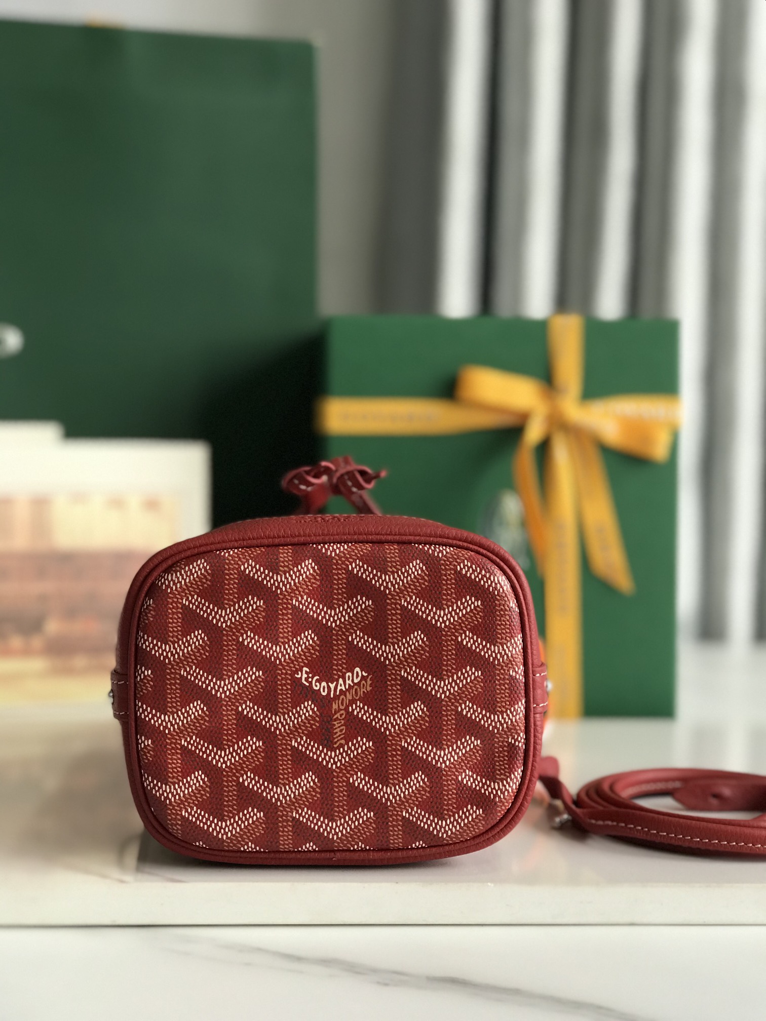 Goyard Petit Flot - Red Goyardine Palladium Hardware