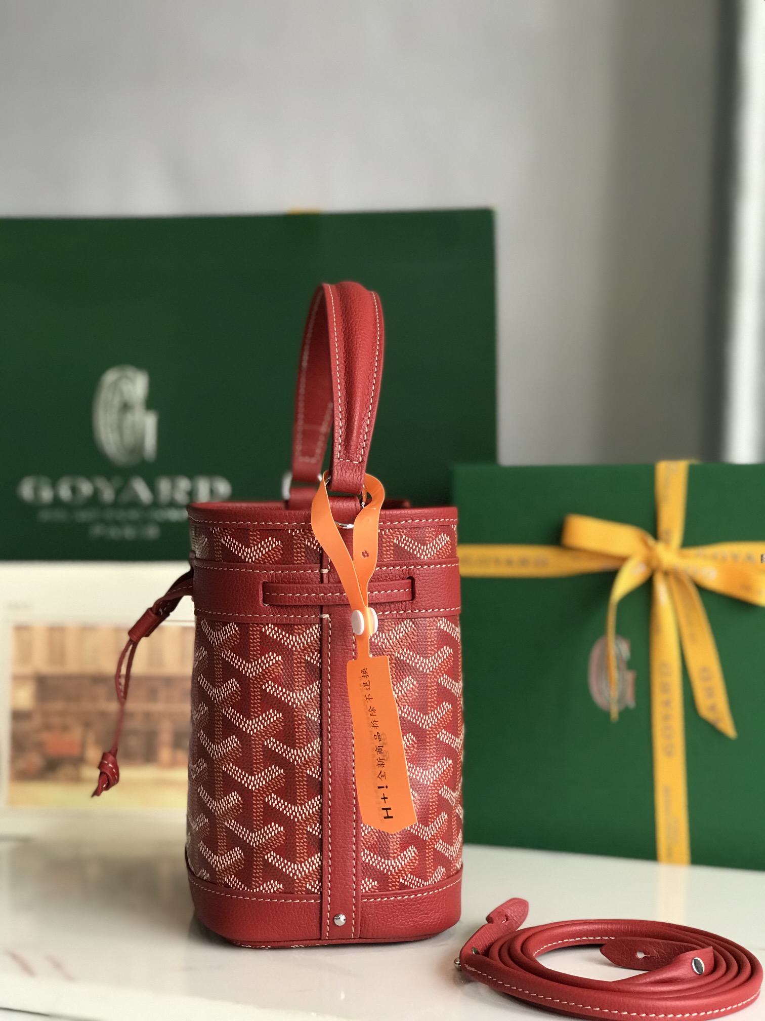 Goyard Petit Flot - Red Goyardine Palladium Hardware
