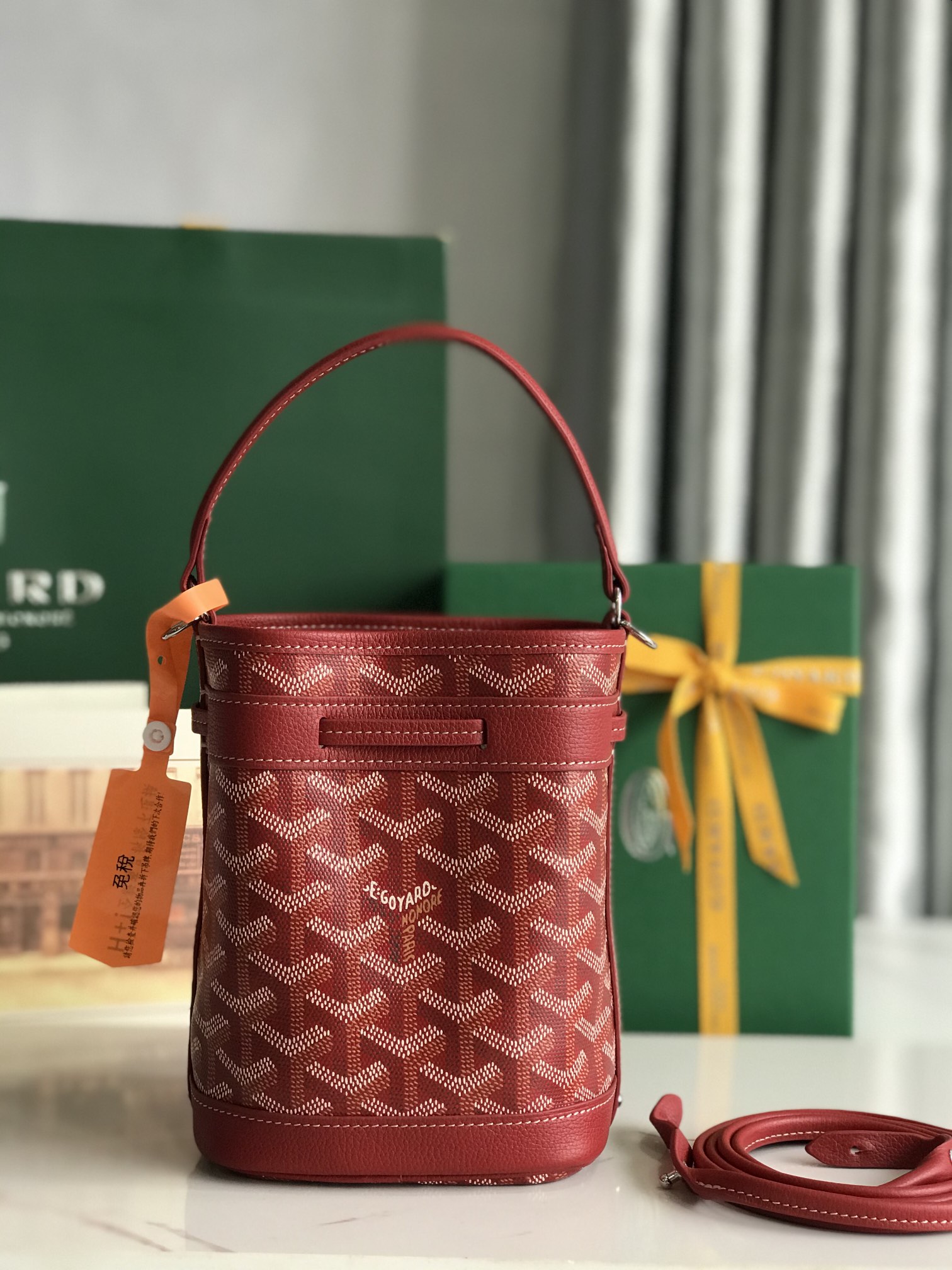 Goyard Petit Flot - Red Goyardine Palladium Hardware