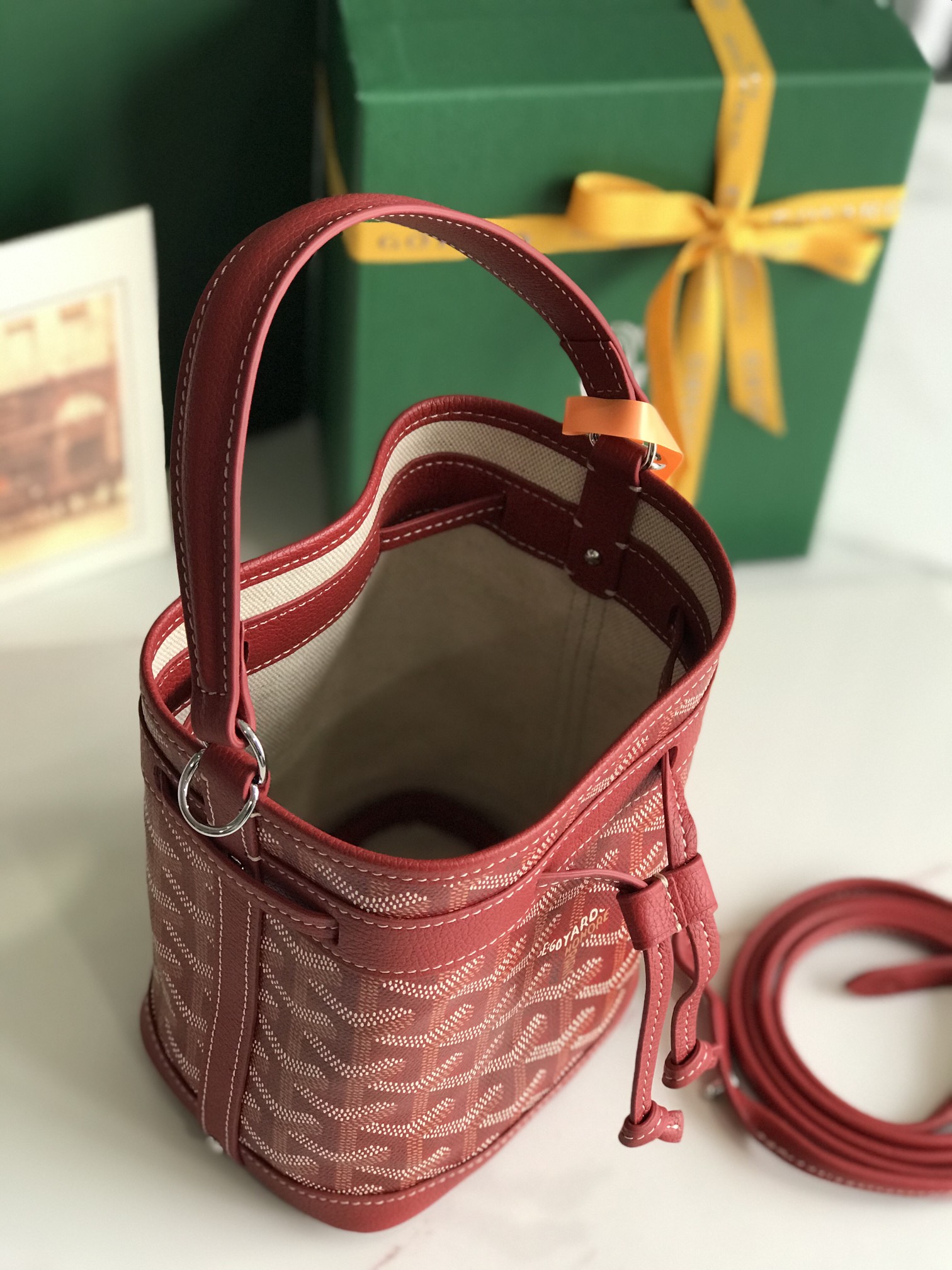 Goyard Petit Flot - Red Goyardine Palladium Hardware