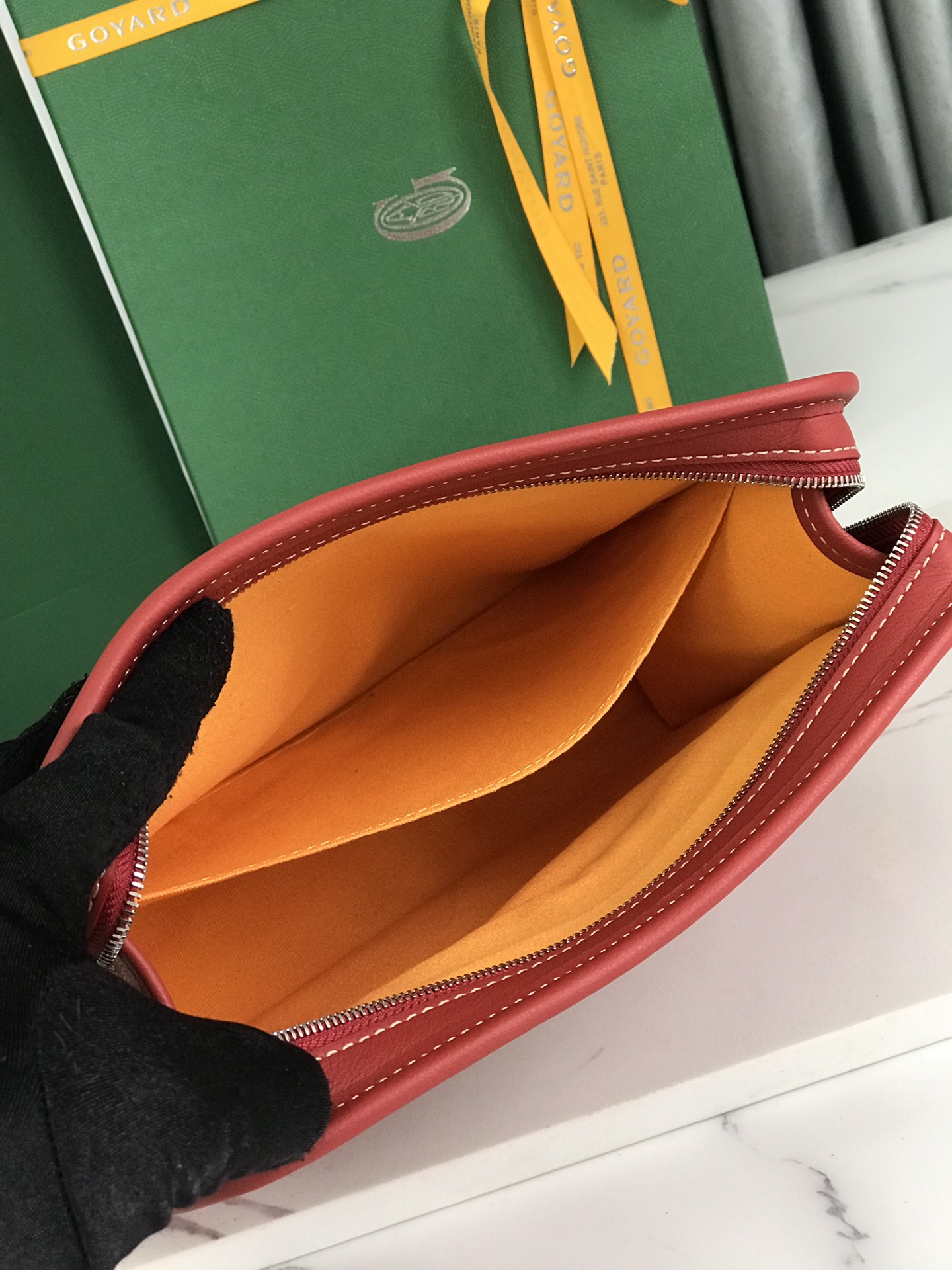 GOYARD Goyardine Jouvence Toiletry Pouch red