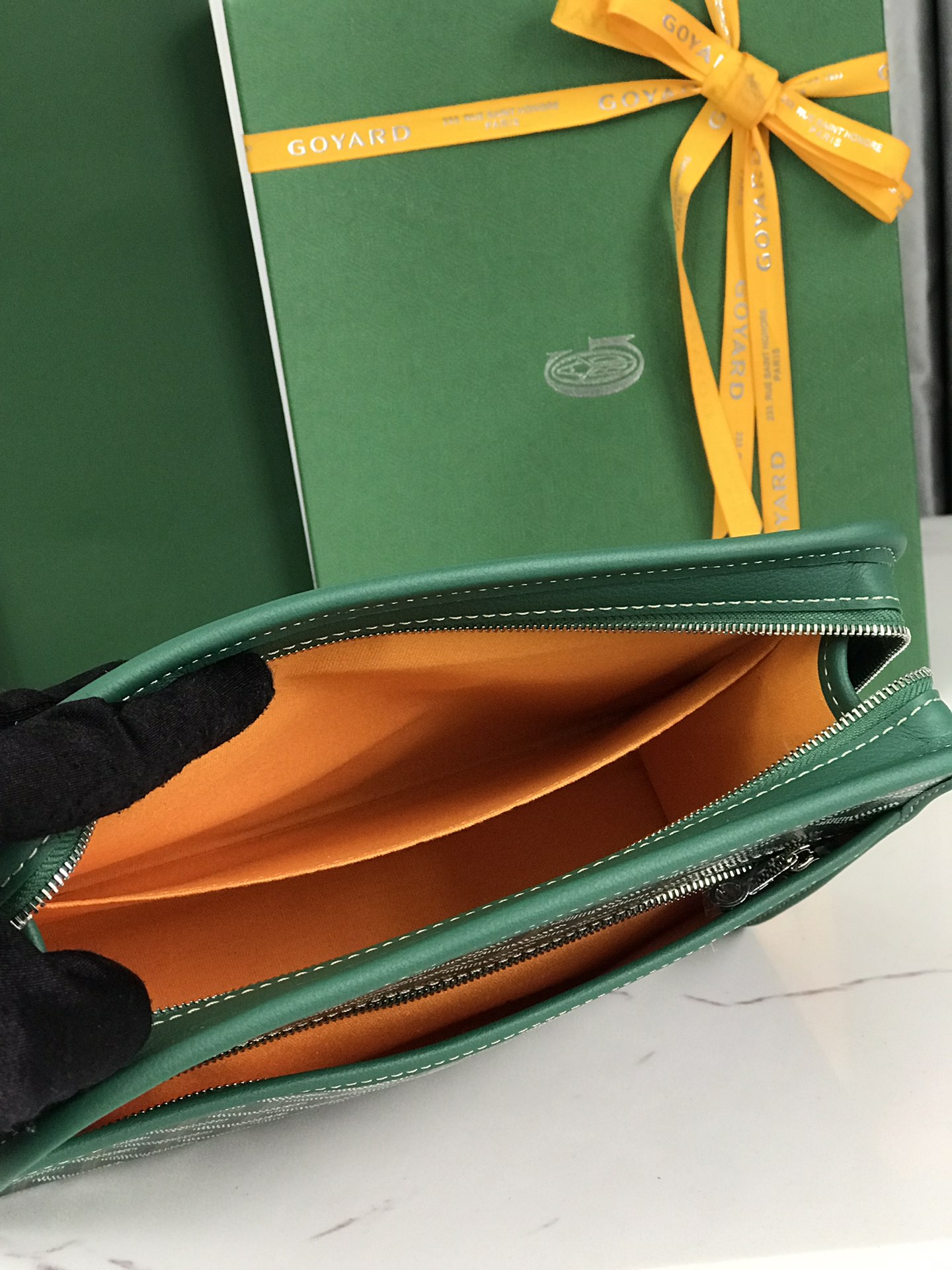 GOYARD Goyardine Jouvence Toiletry Pouch MM Green