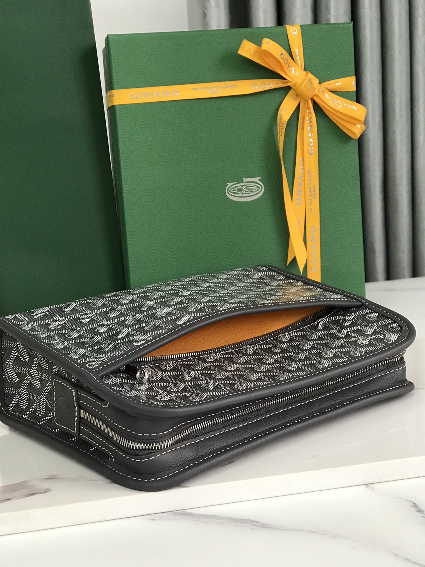 GOYARD Goyardine Jouvence Toiletry Pouch Grey 1260302