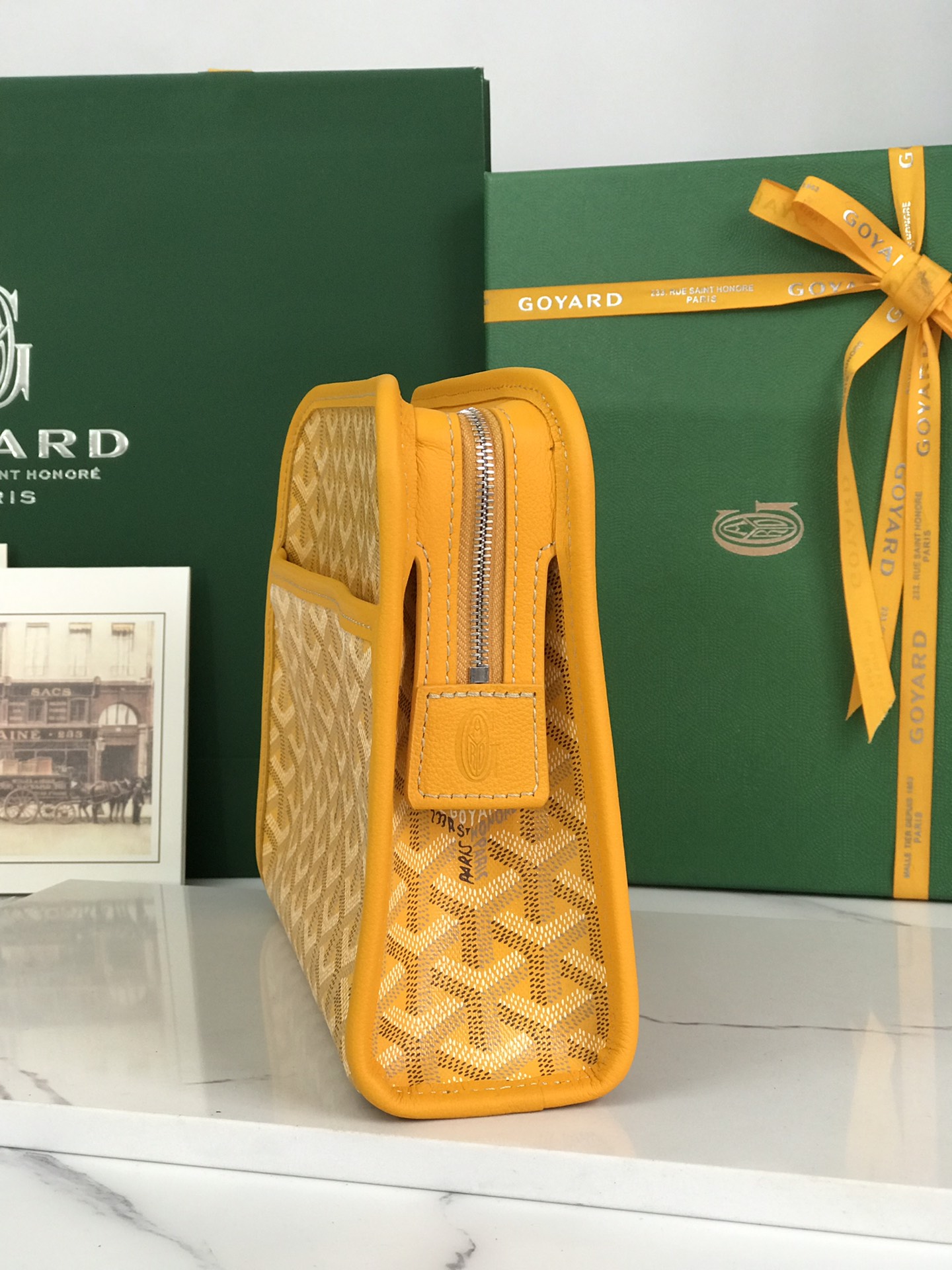 GOYARD Goyardine Jouvence Toiletry Pouch yellow