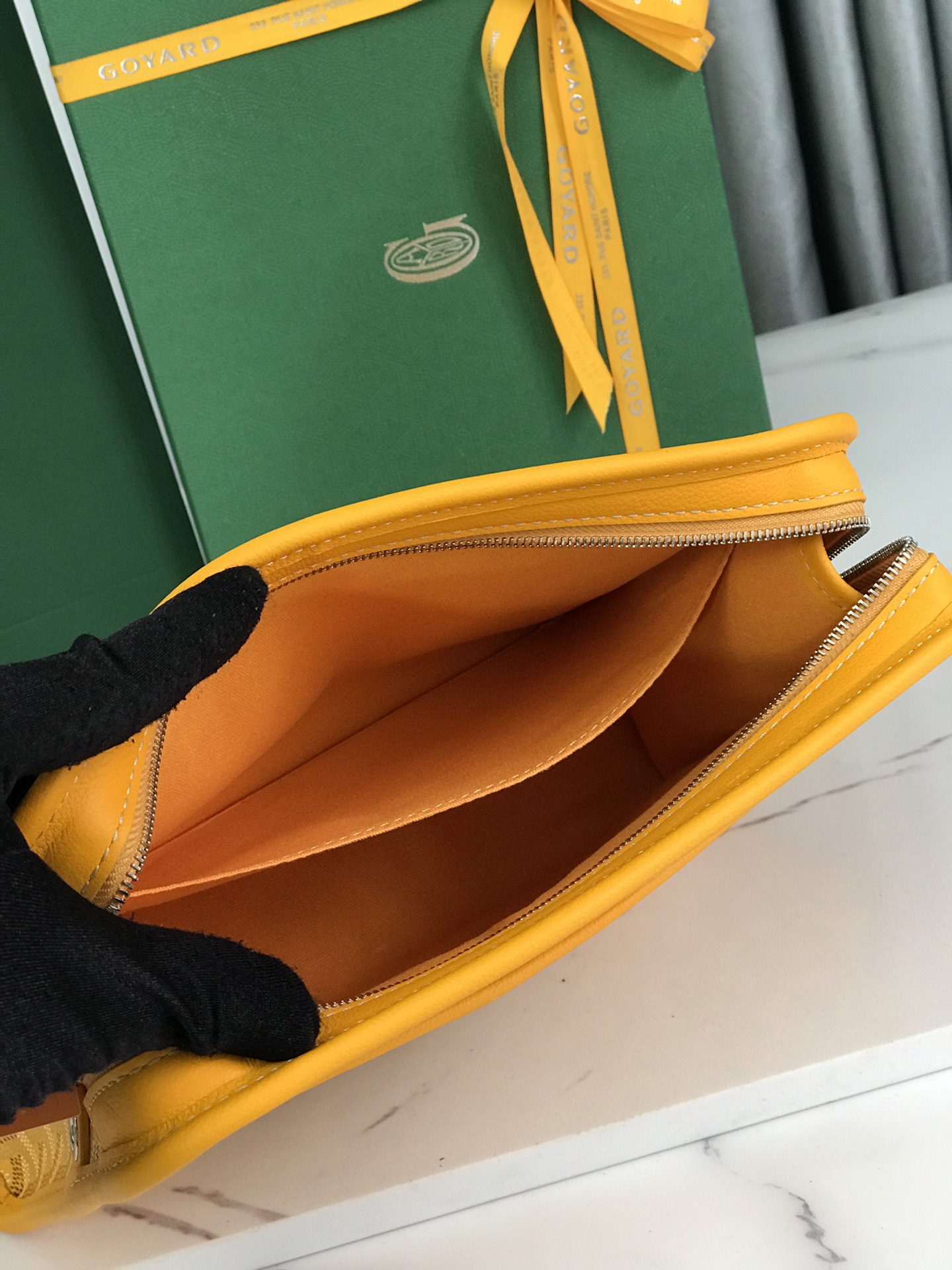 GOYARD Goyardine Jouvence Toiletry Pouch yellow