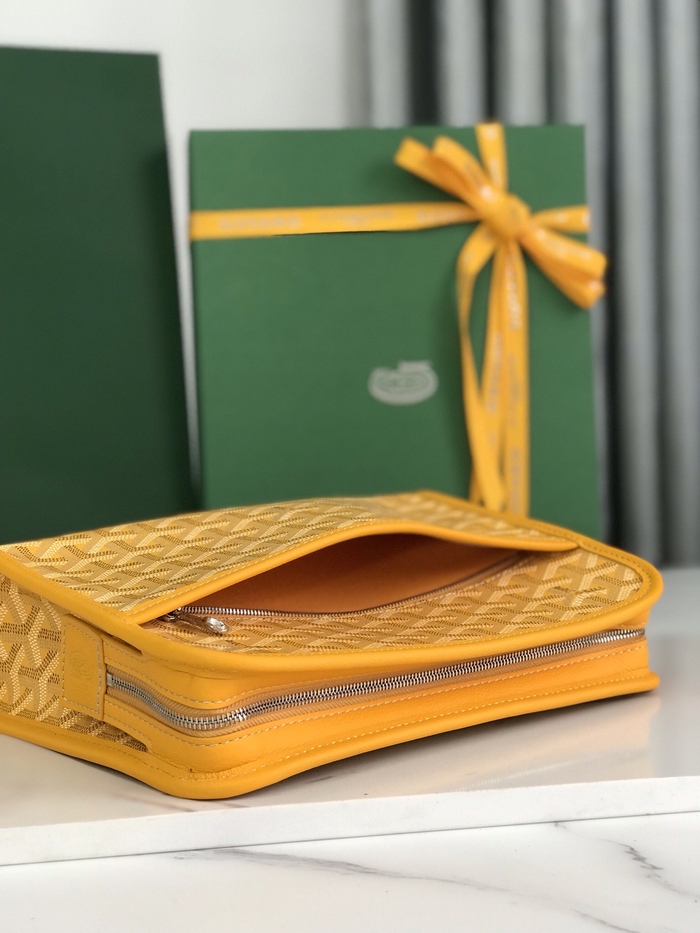 GOYARD Goyardine Jouvence Toiletry Pouch yellow