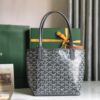 GOYARD Goyardine Reversible Mini Anjou Black  gray 1660698
