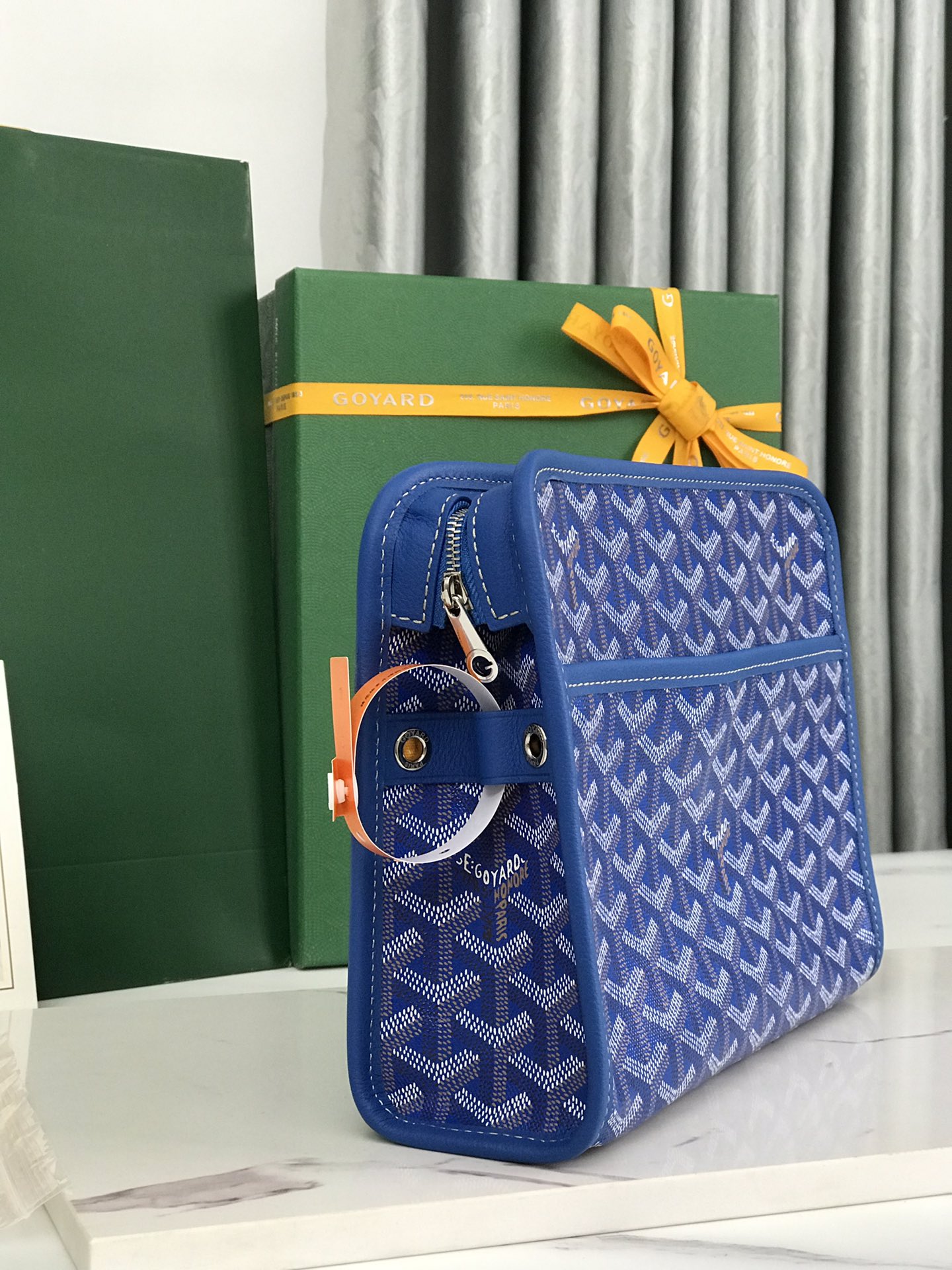 GOYARD Goyardine Jouvence Toiletry Pouch W blue