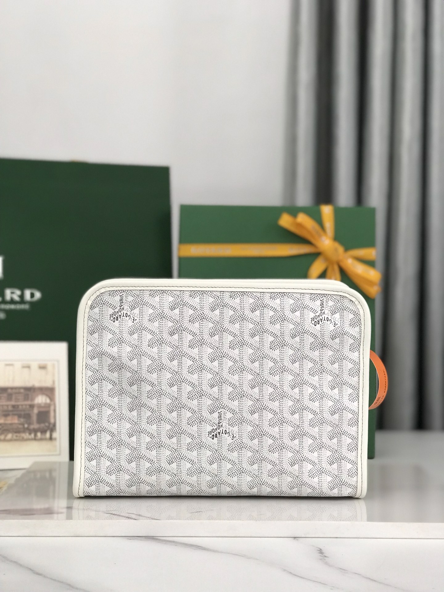 GOYARD Goyardine Jouvence Toiletry Pouch White 1267989