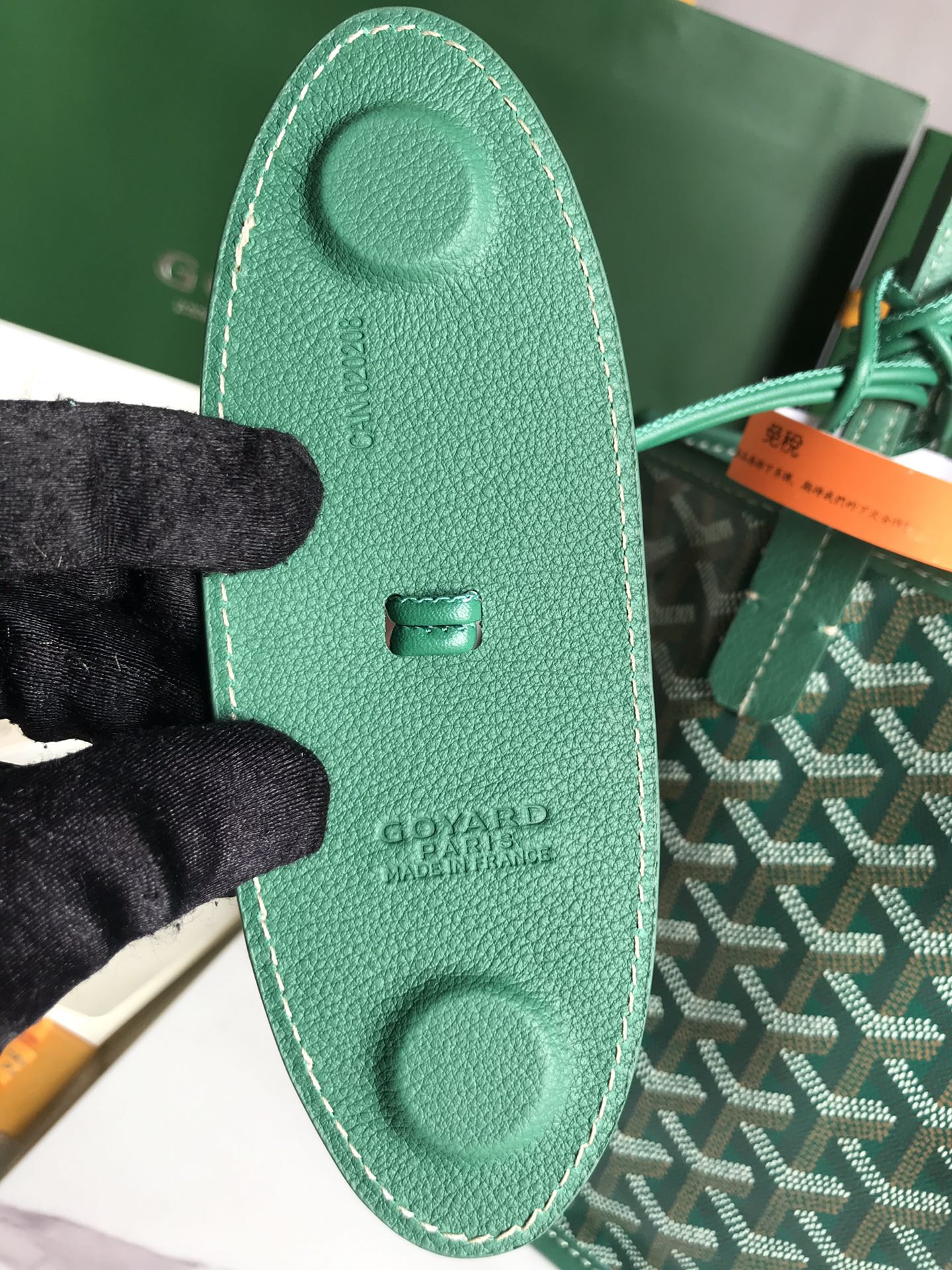 Goyard Goyardine Anjou Green Mini Bag Palladium ...