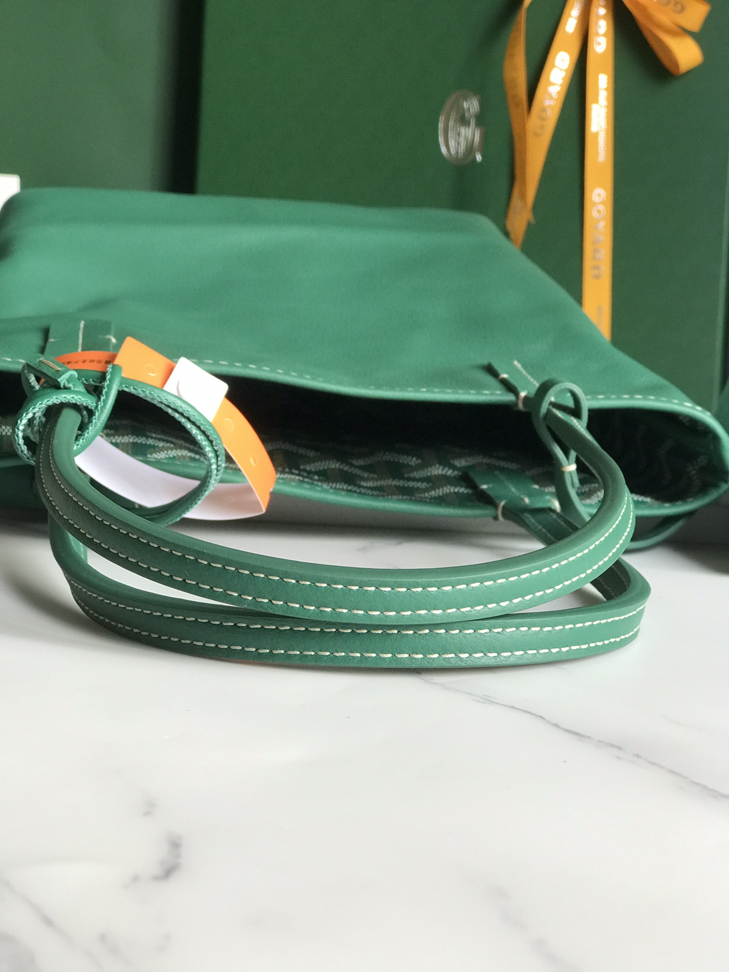 Goyard Goyardine Anjou Green Mini Bag Palladium ...