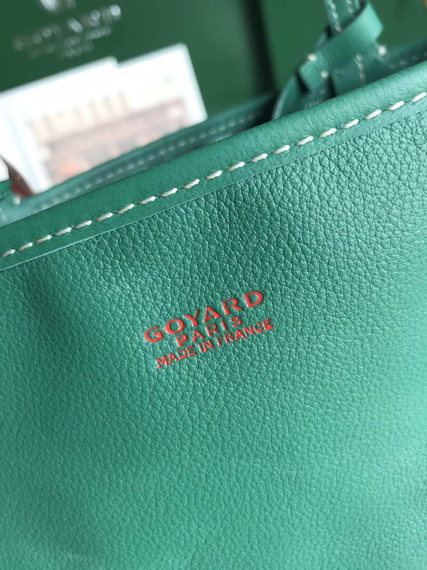 Goyard Goyardine Anjou Green Mini Bag Palladium ...