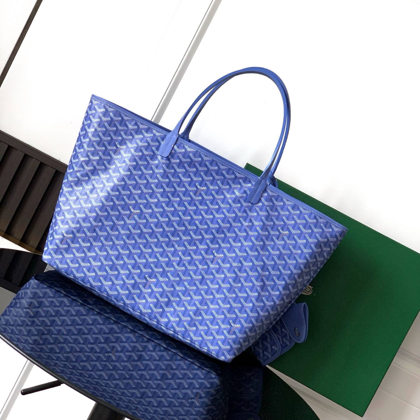 Goyard Saint Louis GM Ama Sky Blue Goyardine Canvas
