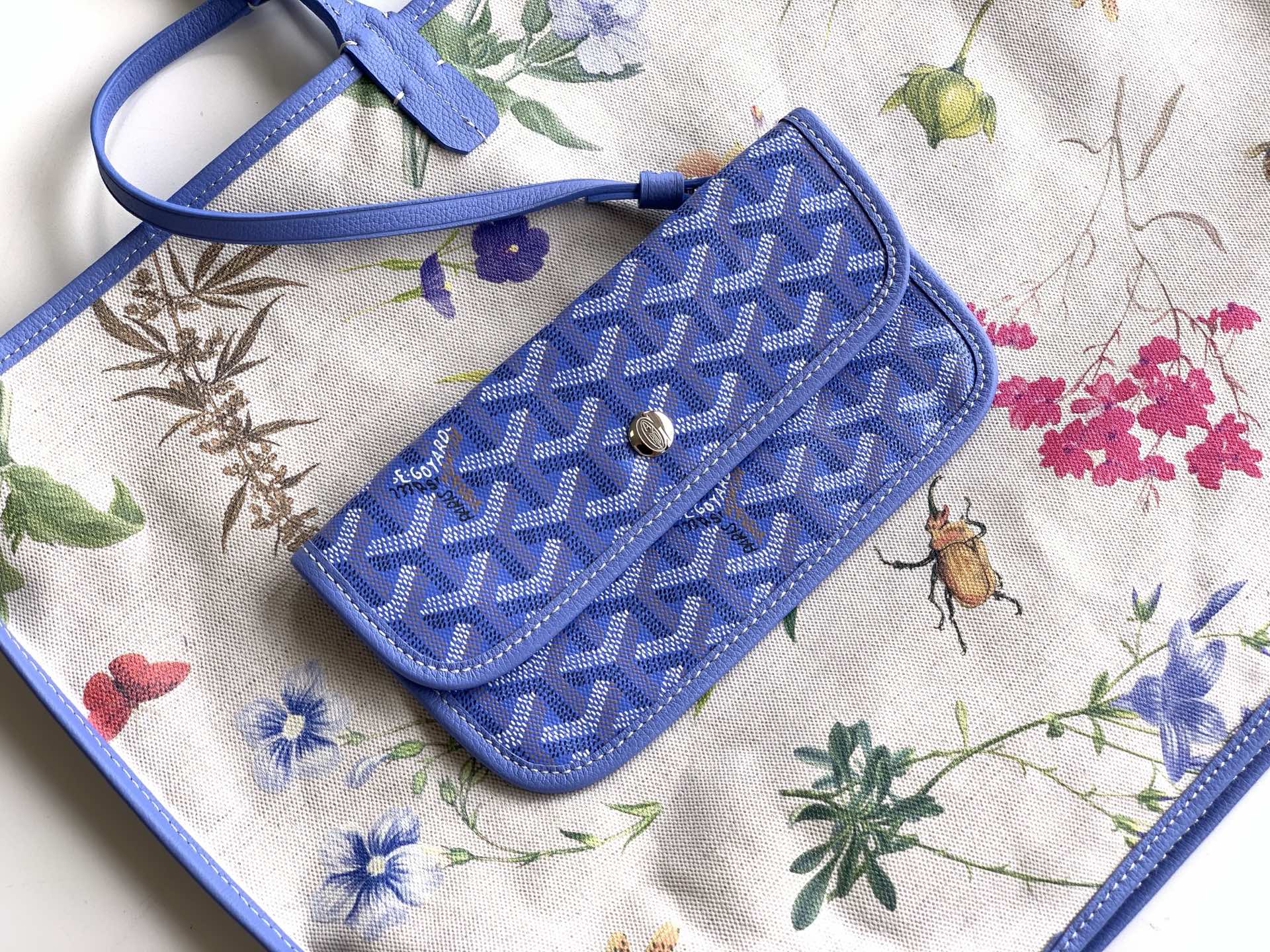 Goyard Saint Louis GM Ama Sky Blue Goyardine Canvas