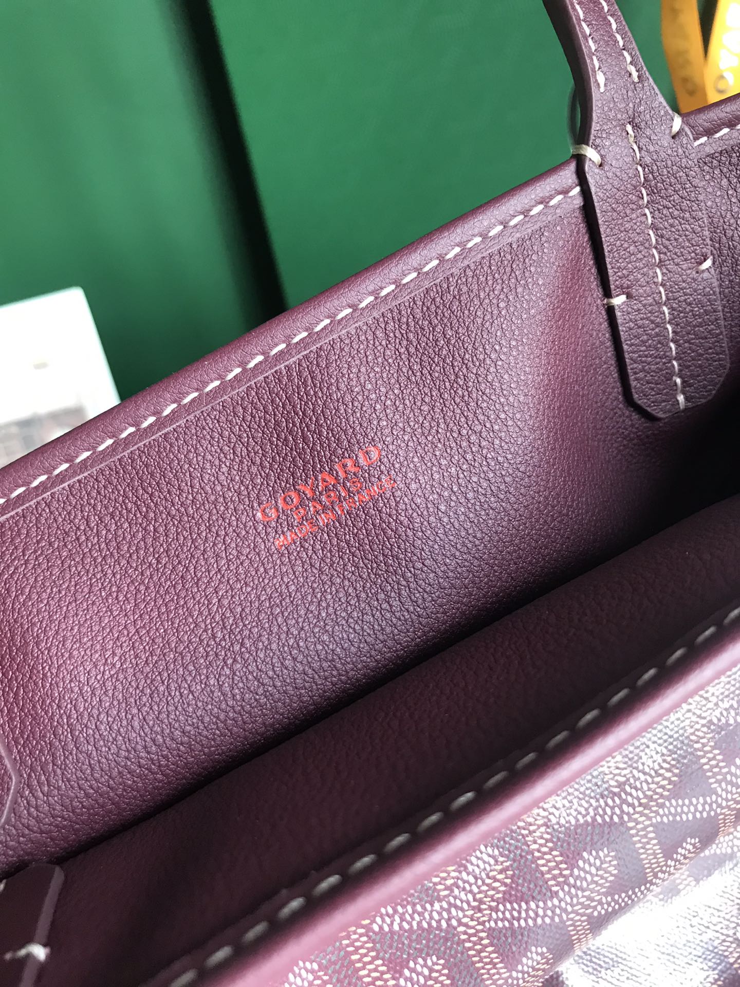 Goyard Black Anjou Mini Bag Burgundy Women's Handbag PM Burgundy