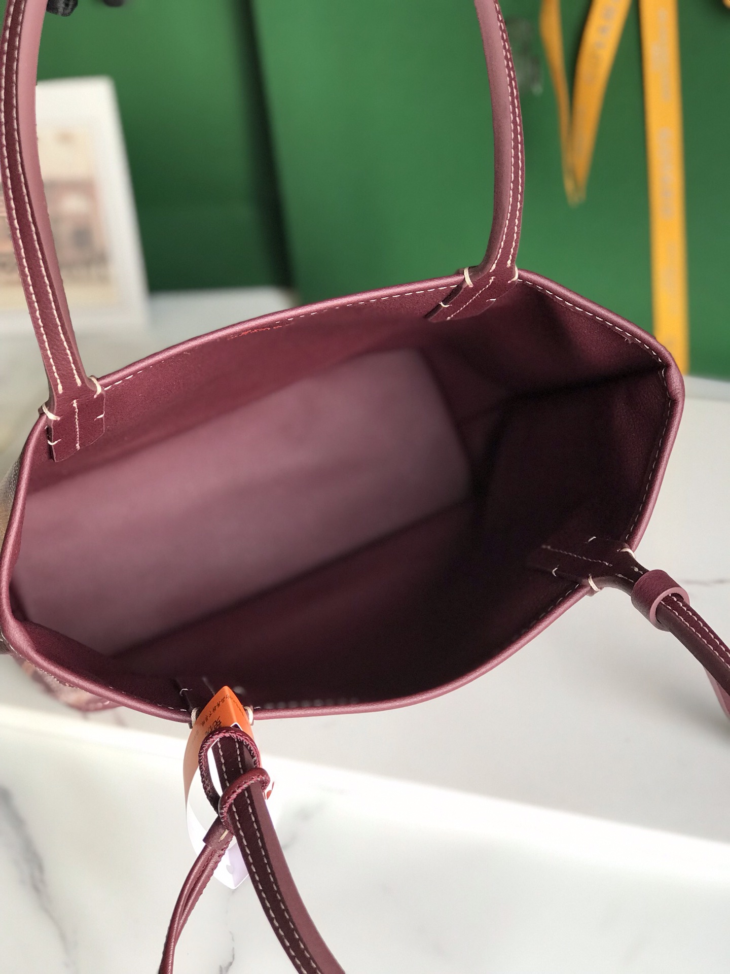 Goyard Black Anjou Mini Bag Burgundy Women's Handbag PM Burgundy