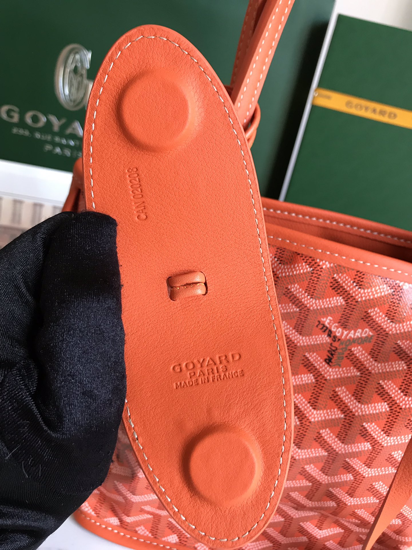 Goyard Black Anjou Mini Bag orange Women's Handbag