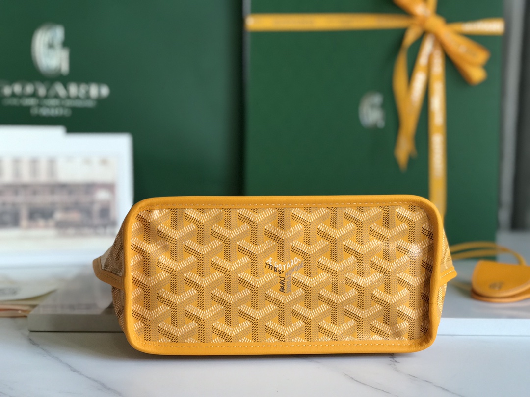 Goyard Black Anjou Mini Bag yellow Women's Handbag
