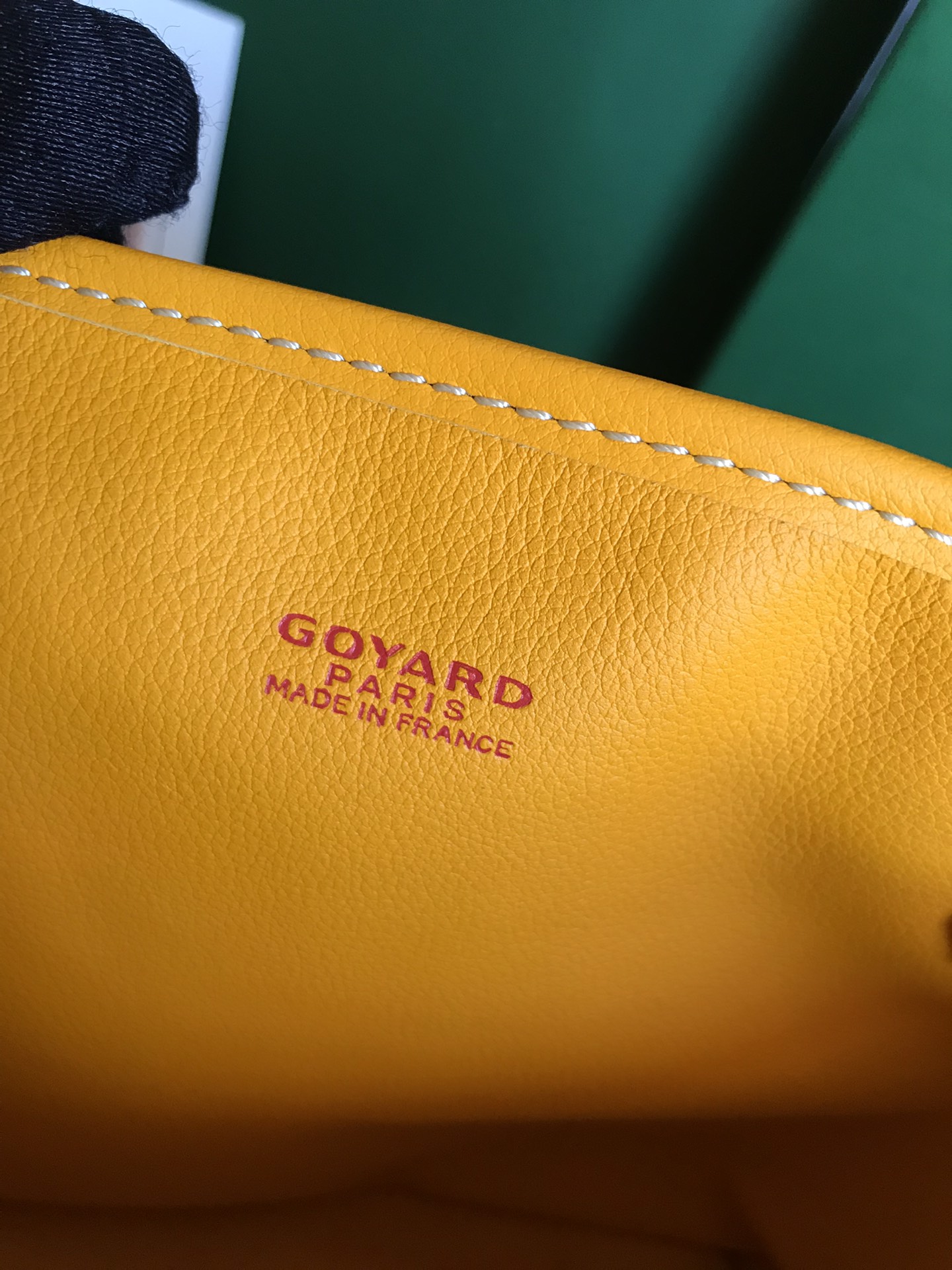 Goyard Black Anjou Mini Bag yellow Women's Handbag