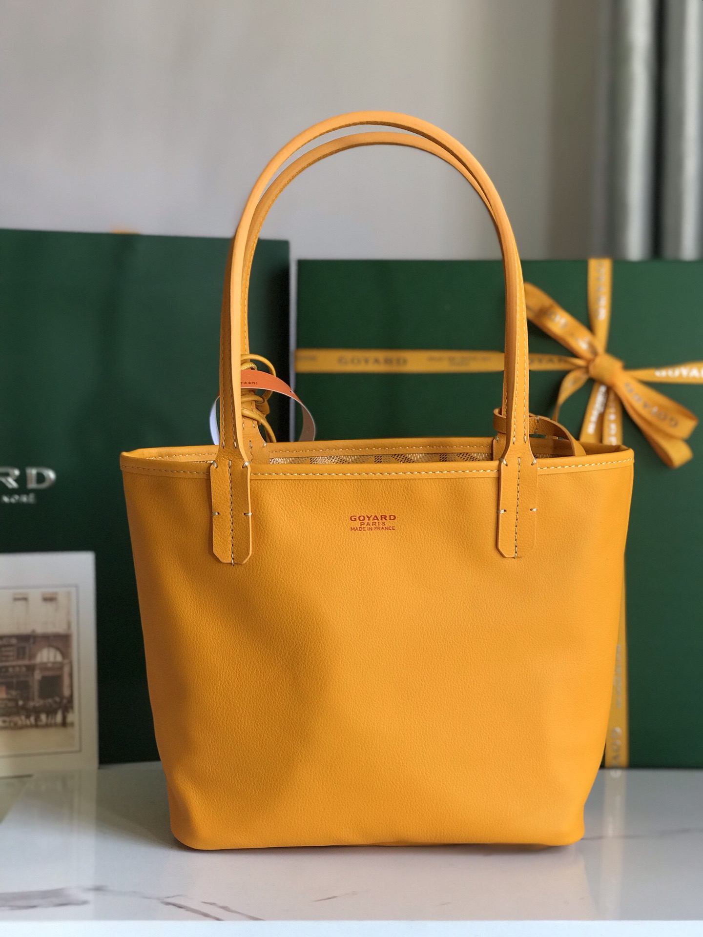 Goyard Black Anjou Mini Bag yellow Women's Handbag