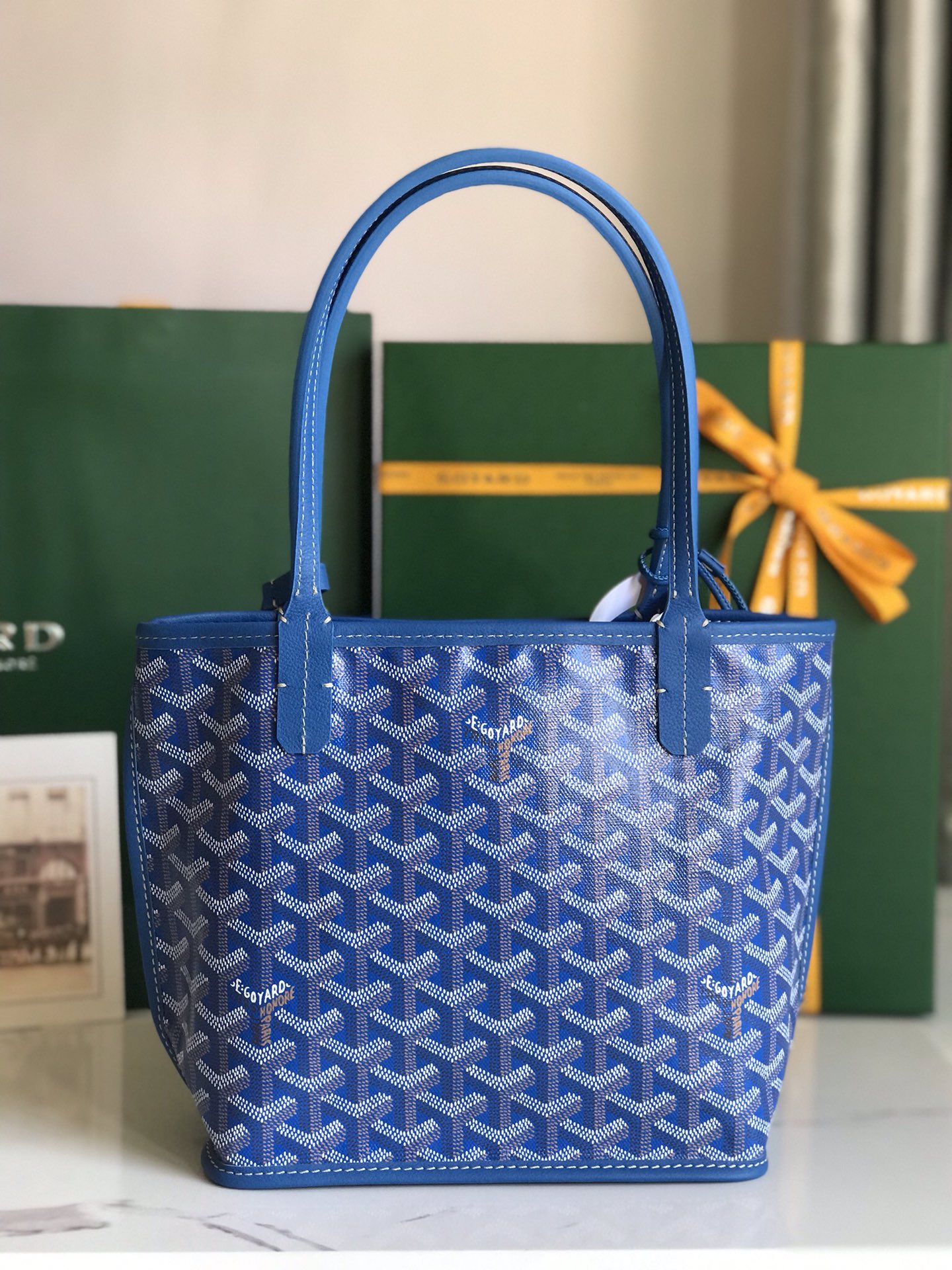 Goyard Black Anjou Mini Bag blue  Women's Handbag
