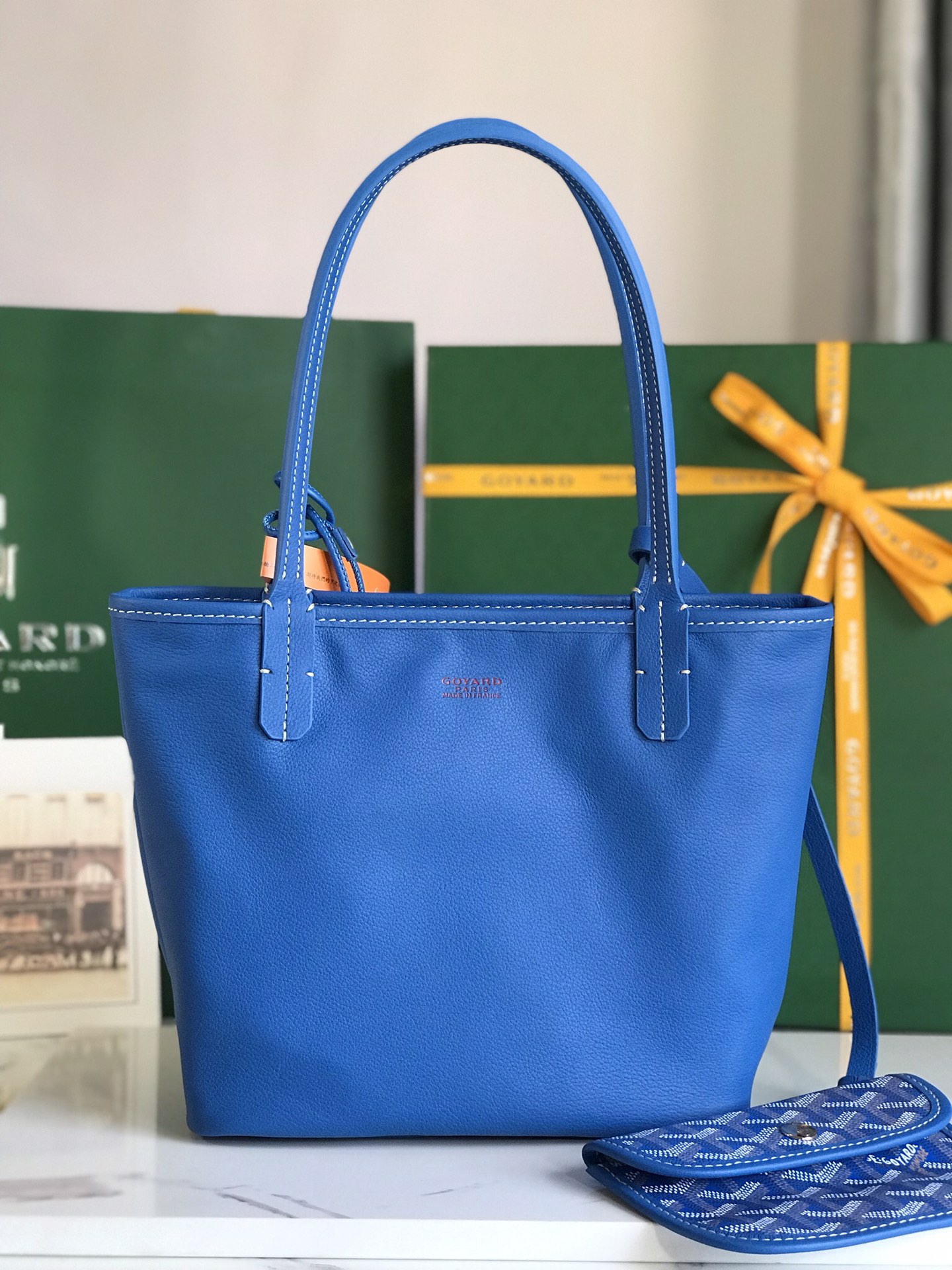 Goyard Black Anjou Mini Bag blue  Women's Handbag
