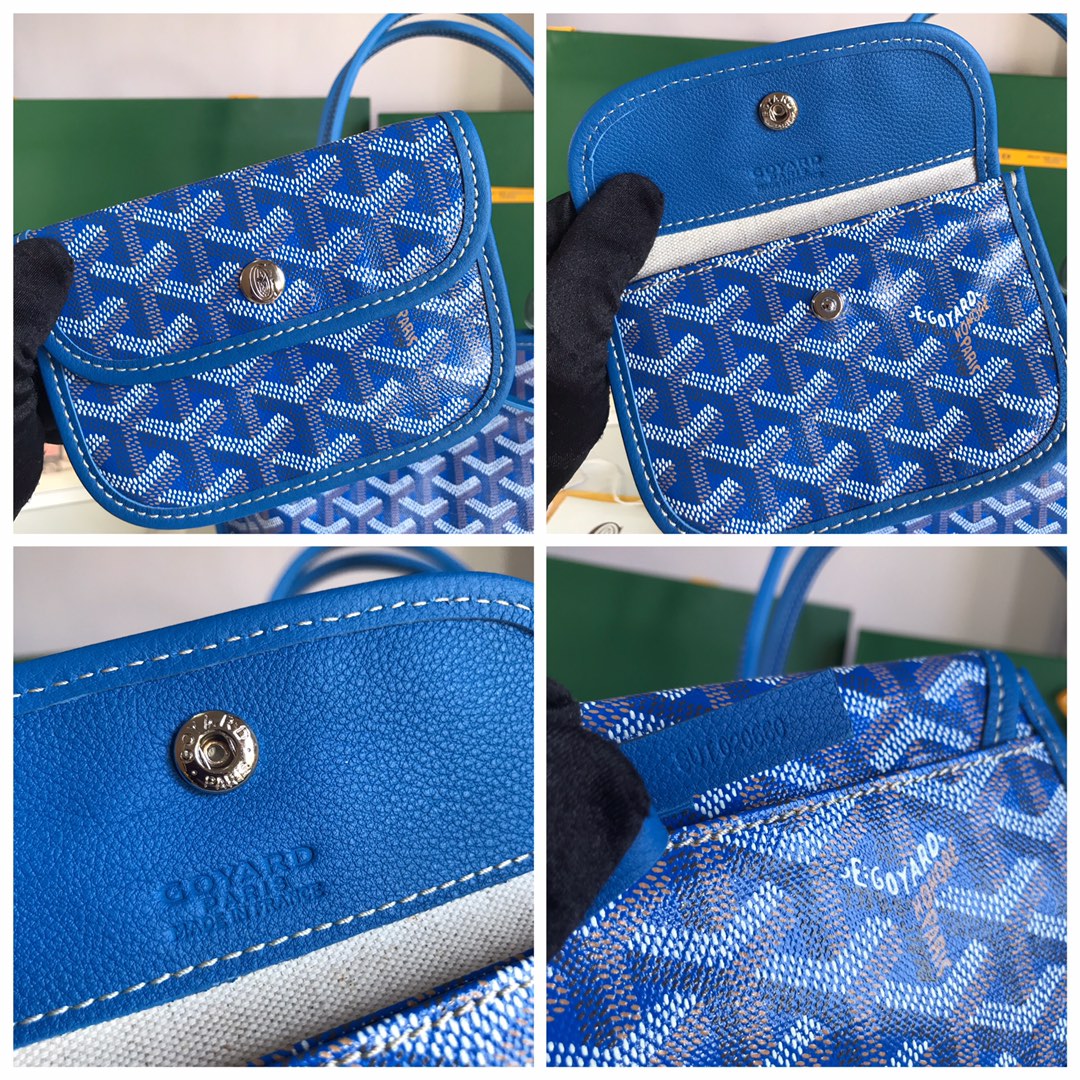 Goyard Black Anjou Mini Bag blue  Women's Handbag