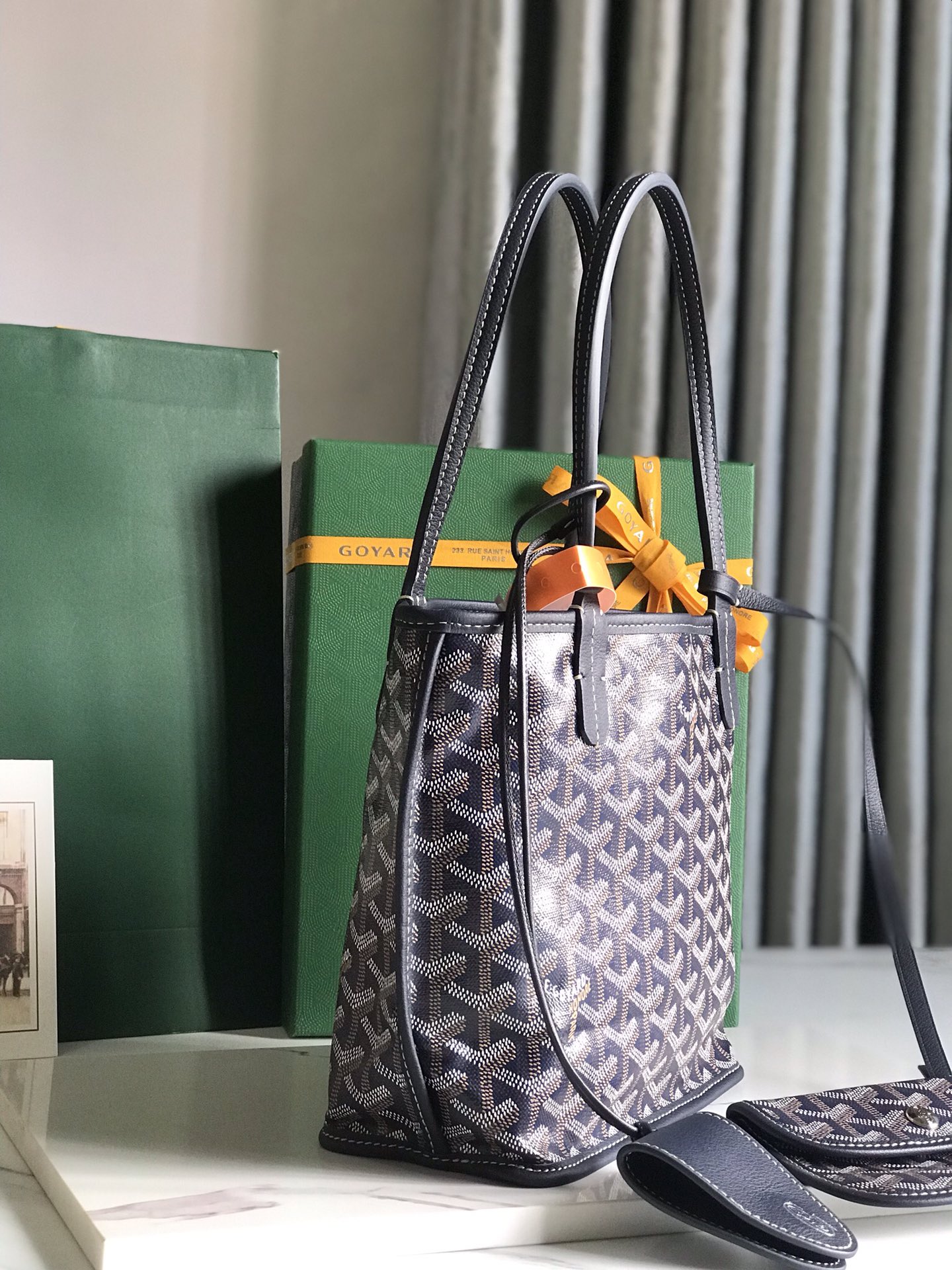 Goyard Black Anjou Mini Bag Black Women's Handbag