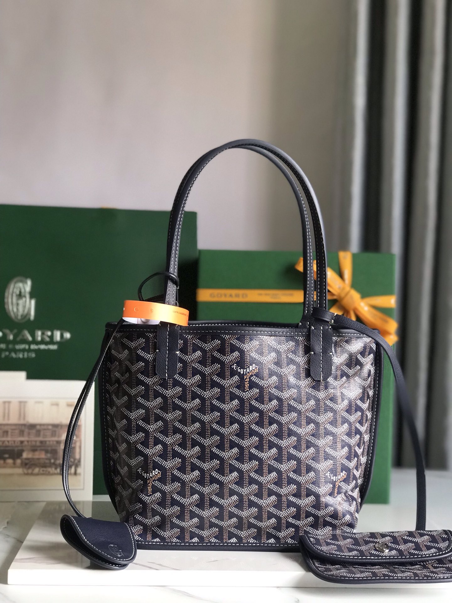 Goyard Black Anjou Mini Bag Black Women’s Handbag