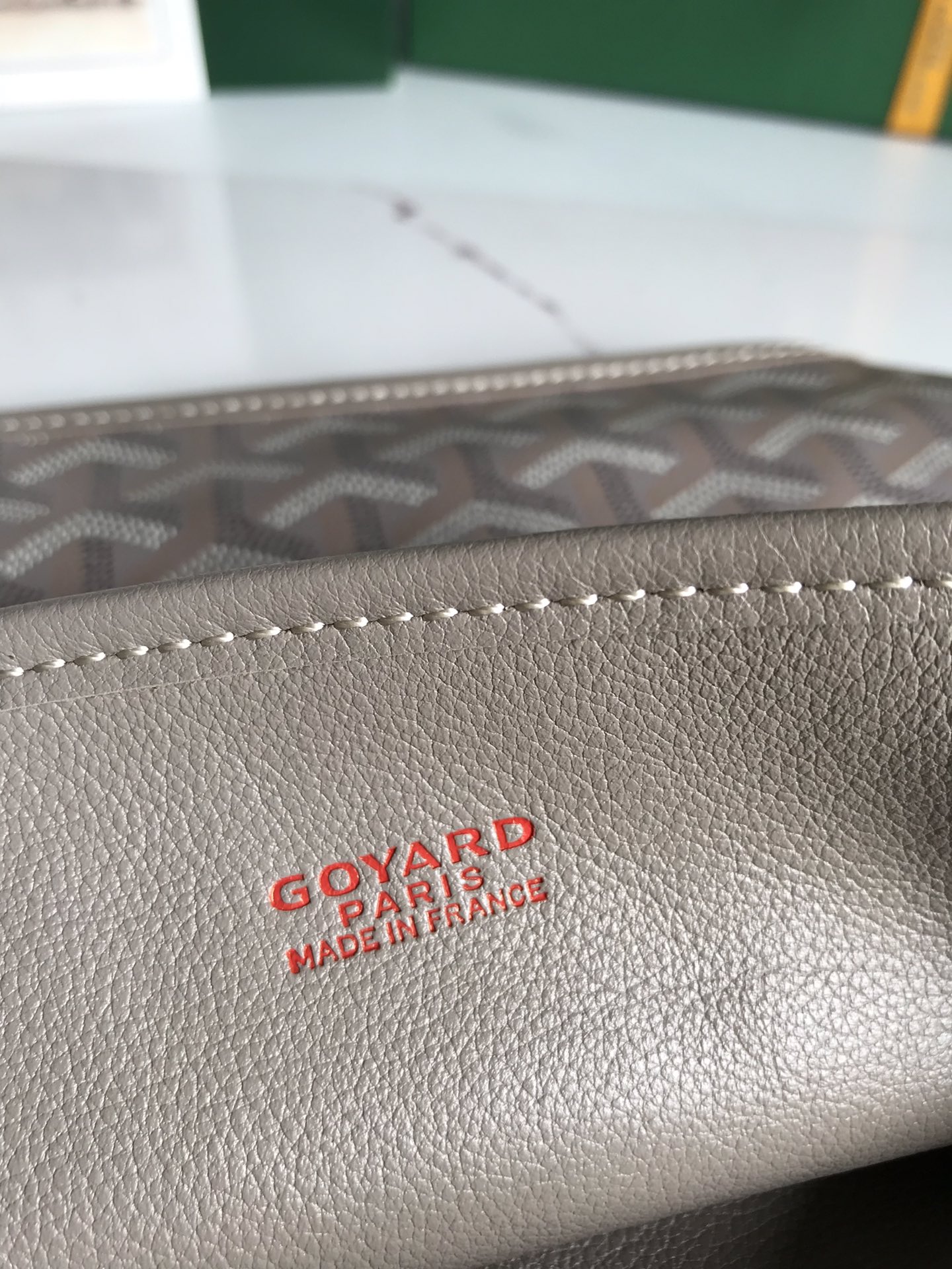 Goyard Leather Handle Goyard Saigon Souple Women's Handbag bag brown gray