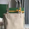Goyard Leather Handle Goyard Saigon Souple Women's Handbag bag brown gray