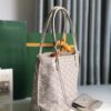 Goyard Leather Handle Goyard Saigon Souple Women's Handbag bag brown gray