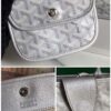 Goyard Precious Metals Goyardine Mini Anjou bag white gray