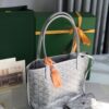 Goyard Precious Metals Goyardine Mini Anjou bag white gray