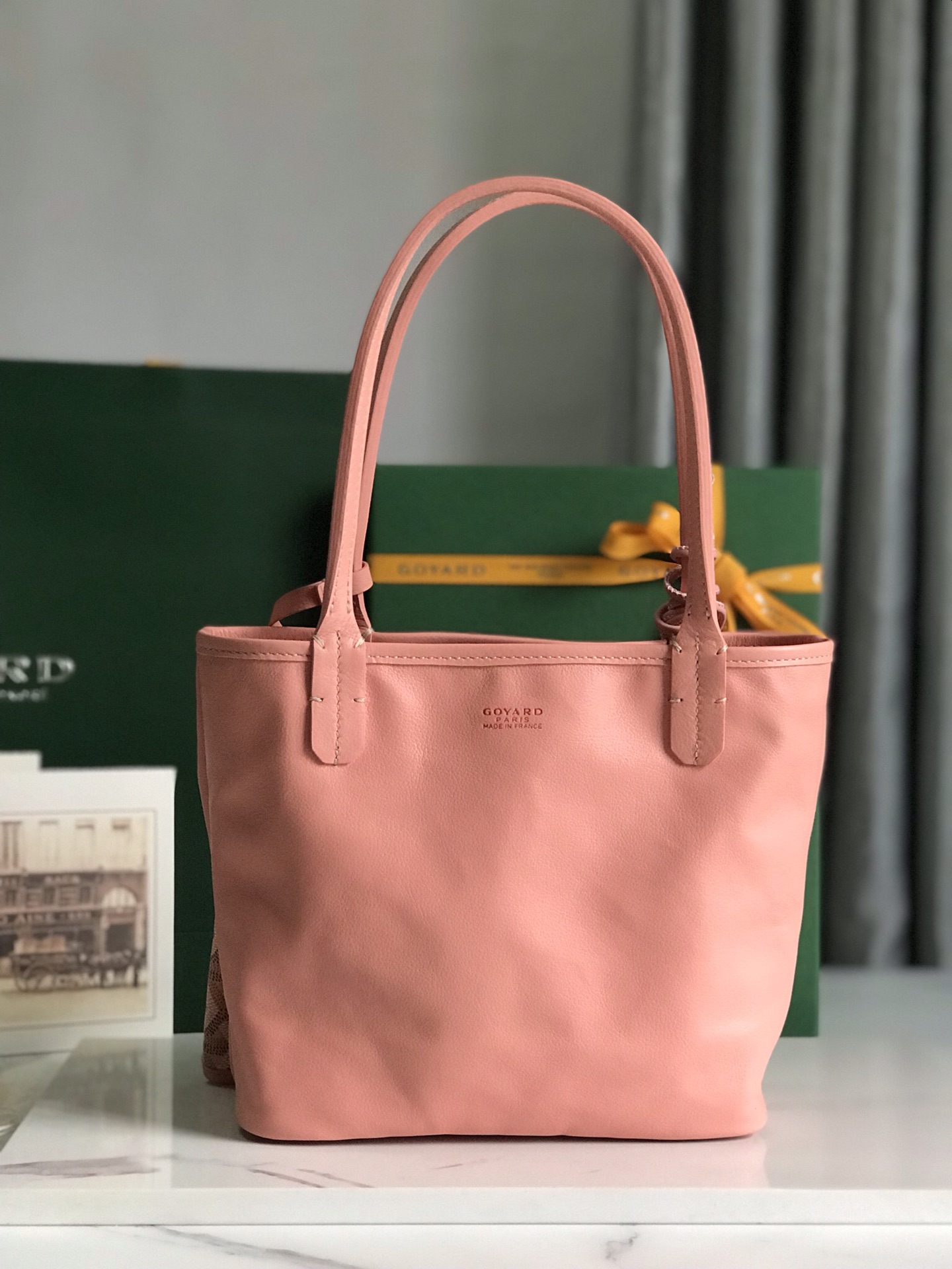 Goyard Goyardine pink Anjou Mini Bag Palladium ...