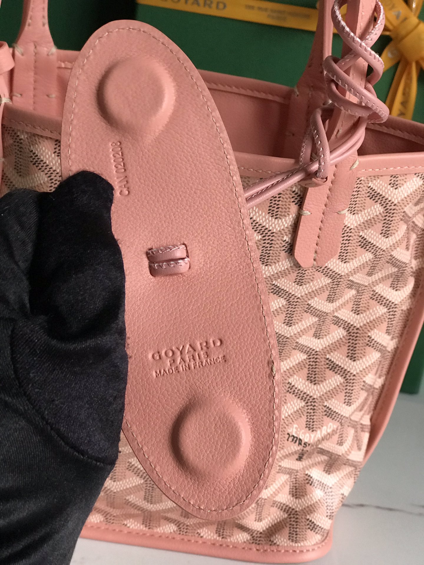 Goyard Goyardine pink Anjou Mini Bag Palladium ...