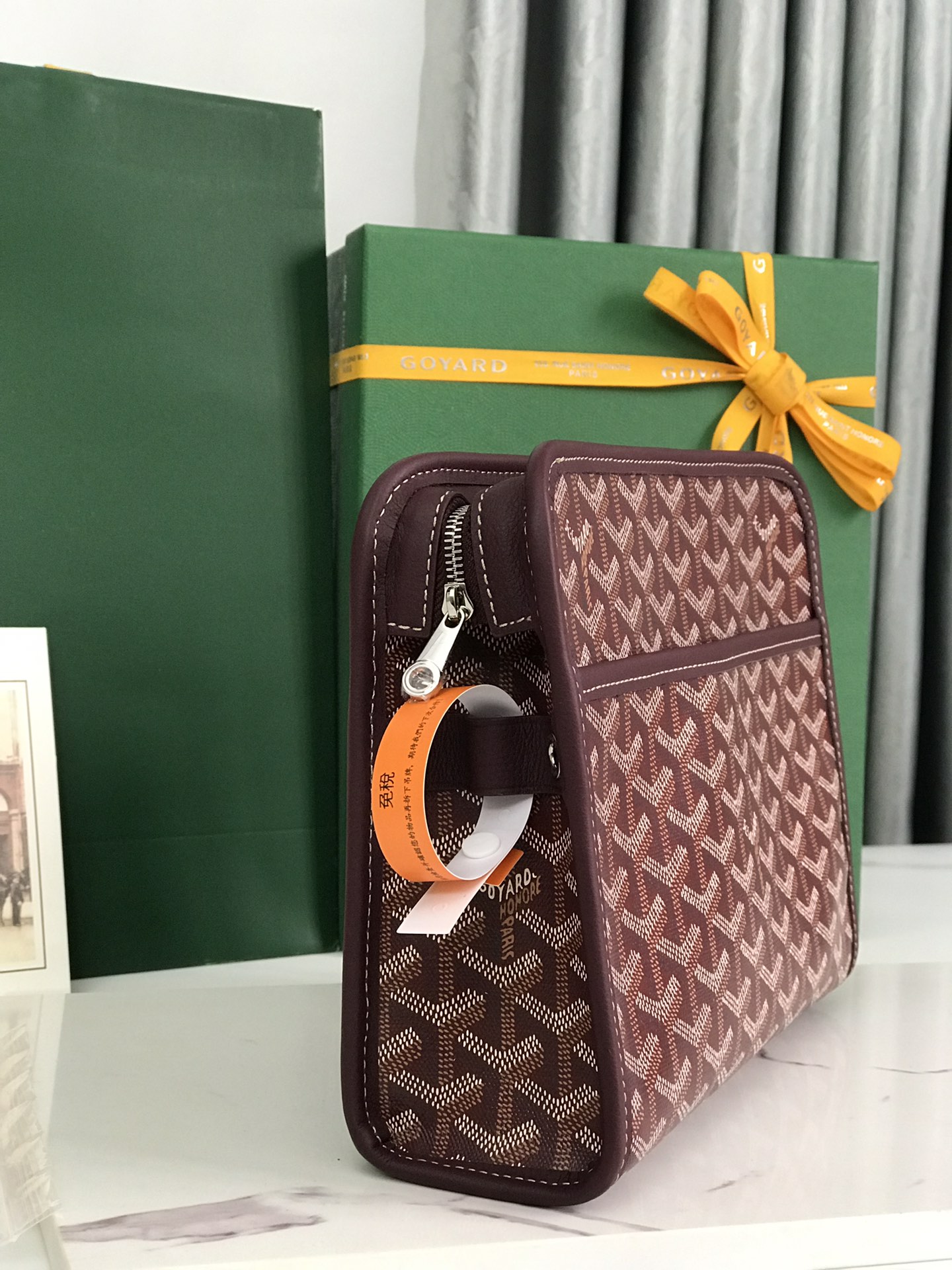 GOYARD Goyardine Jouvence Toiletry Pouch  BURGUNDY