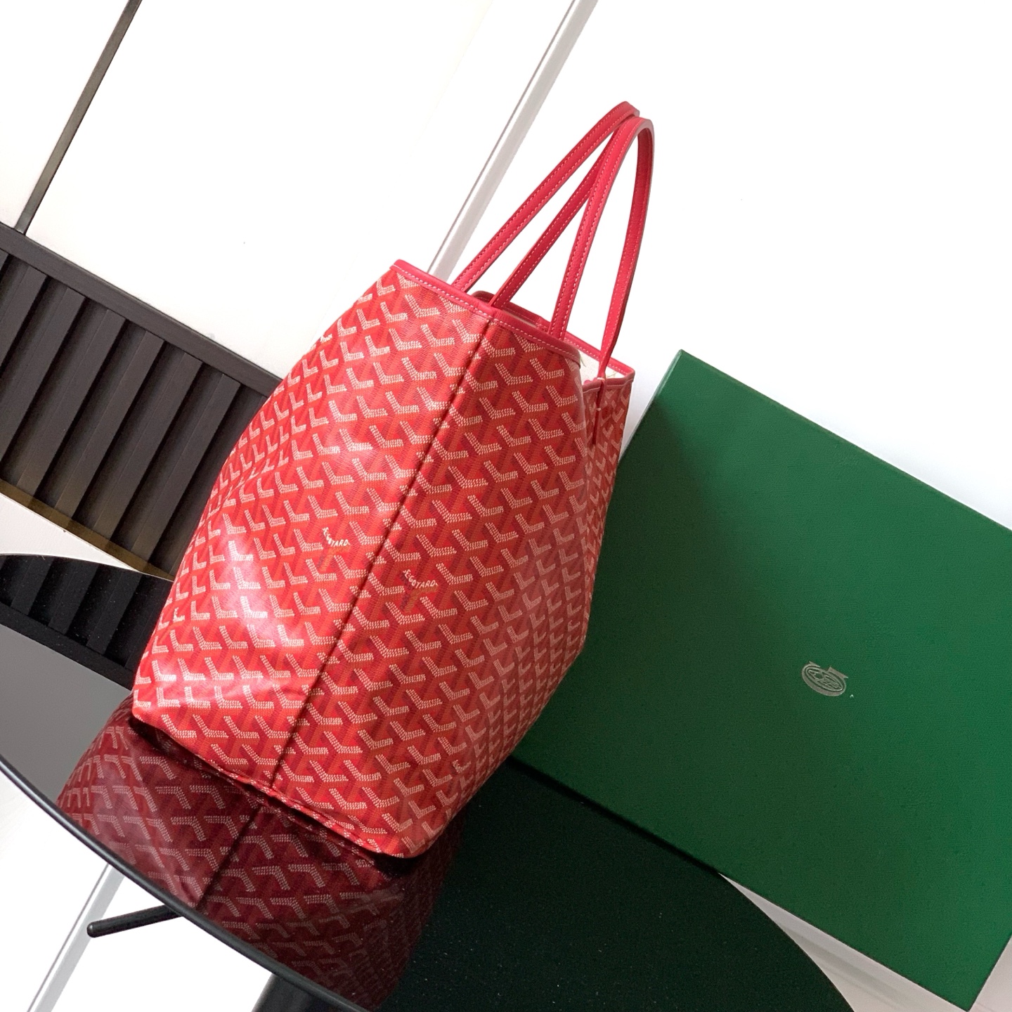 Goyard Fuchsia PM Saint Louis Reversible Bag in red