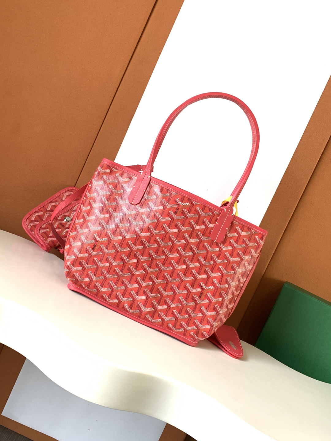 Goyard Anjou Reversible Tote Coated Canvas Mini Red …