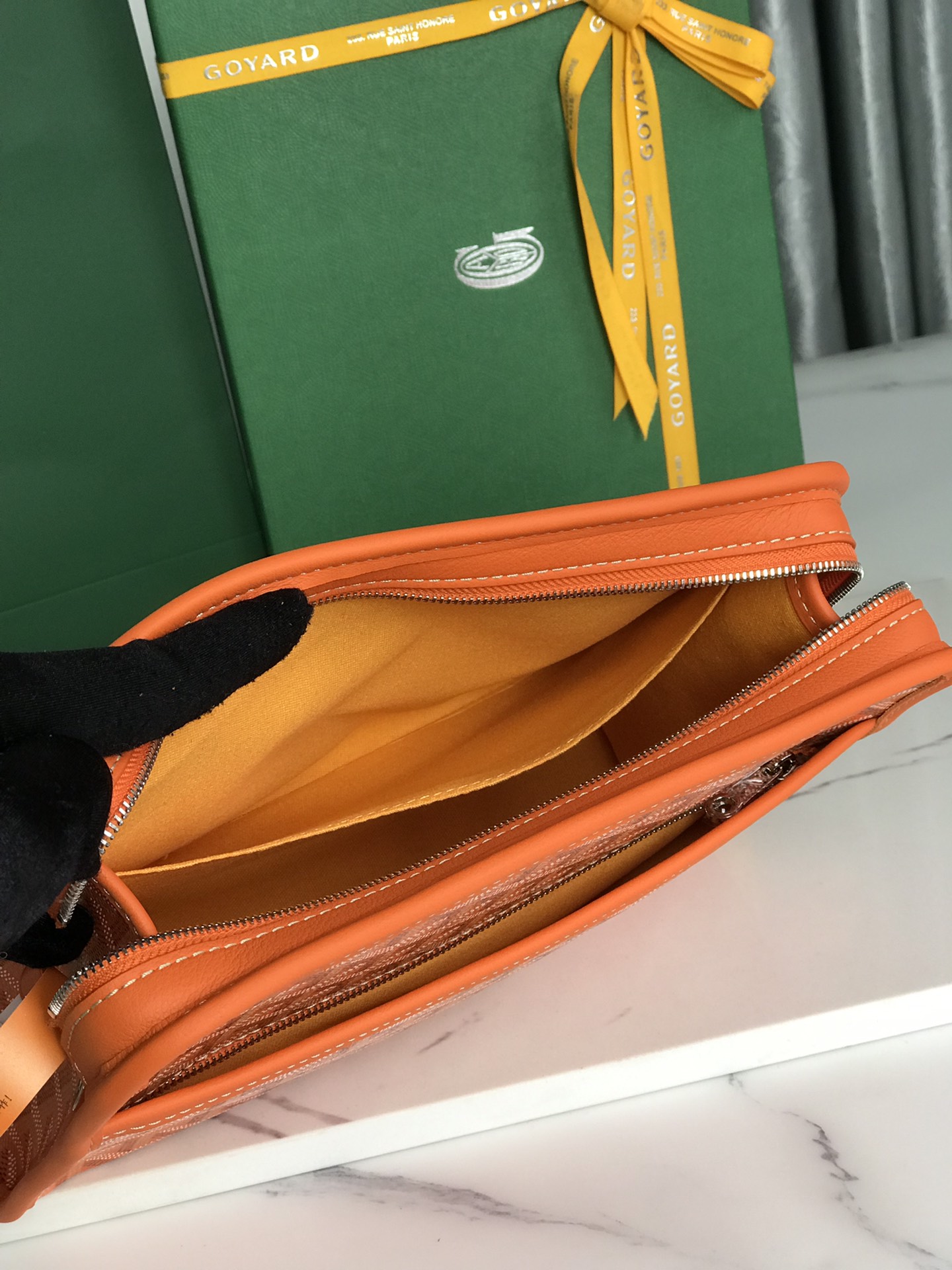 GOYARD Goyardine Jouvence Toiletry Pouch orange 1533489