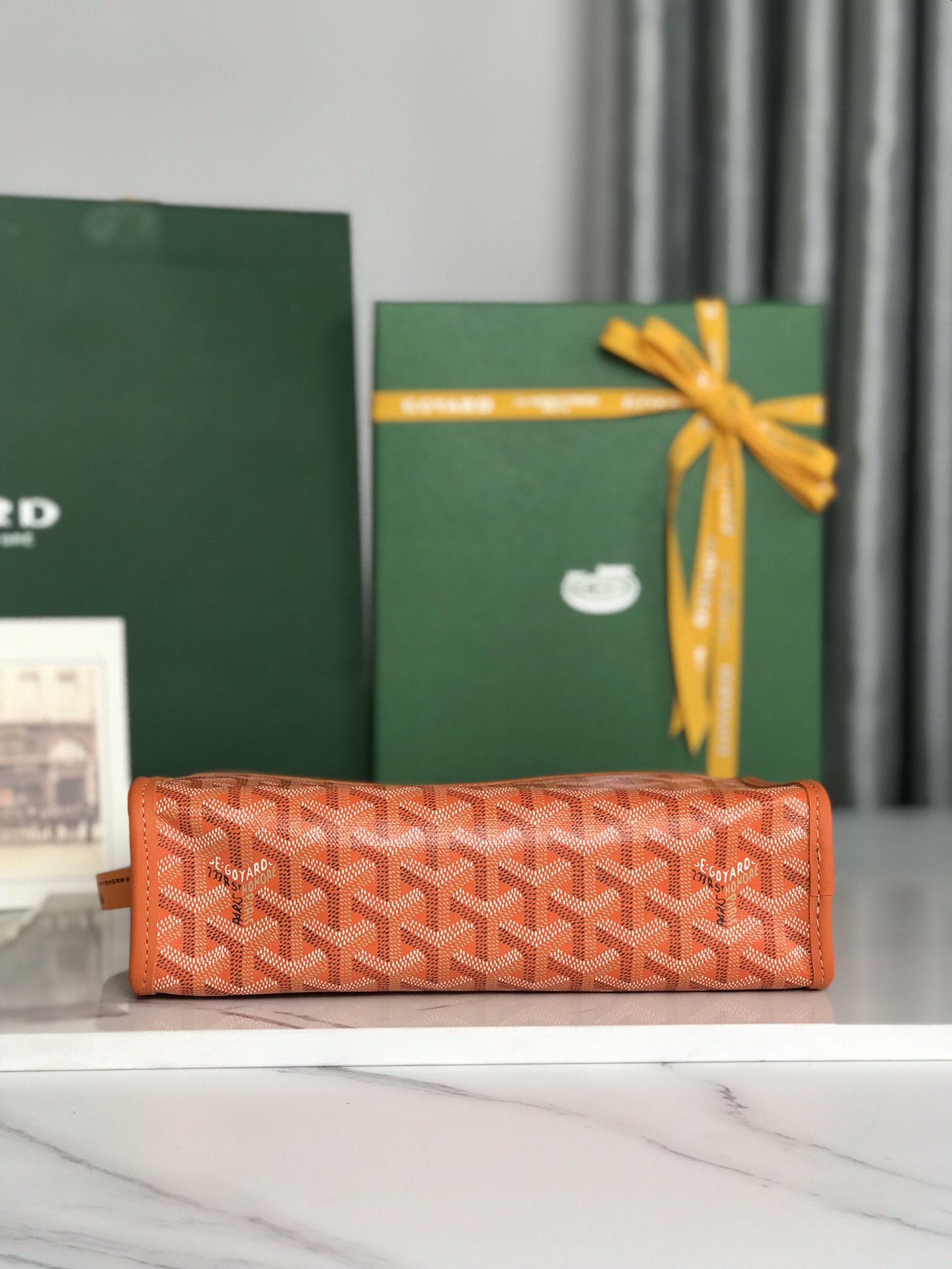 GOYARD Goyardine Jouvence Toiletry Pouch orange 1533489